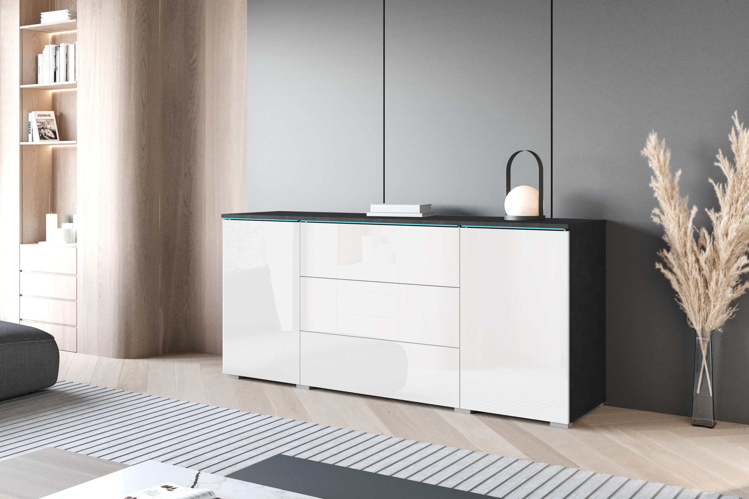 INOSIGN Sideboard "VERA", moderne grifflose Kommode Breite 150 cm, Einlegeb günstig online kaufen