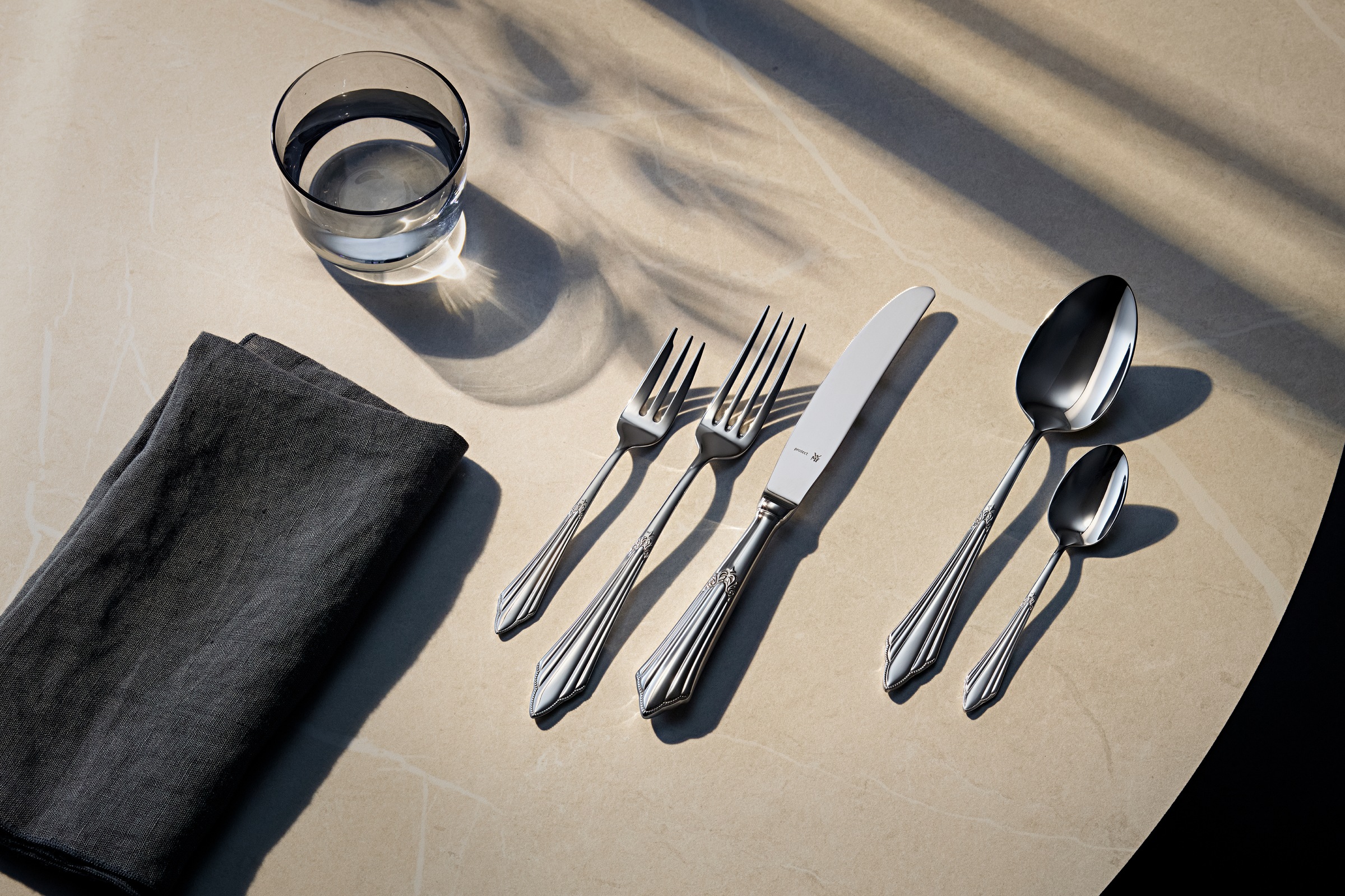 WMF Besteck-Set »Fächer«, (Set, 66 tlg.), ergonomisch, Cromargan protect