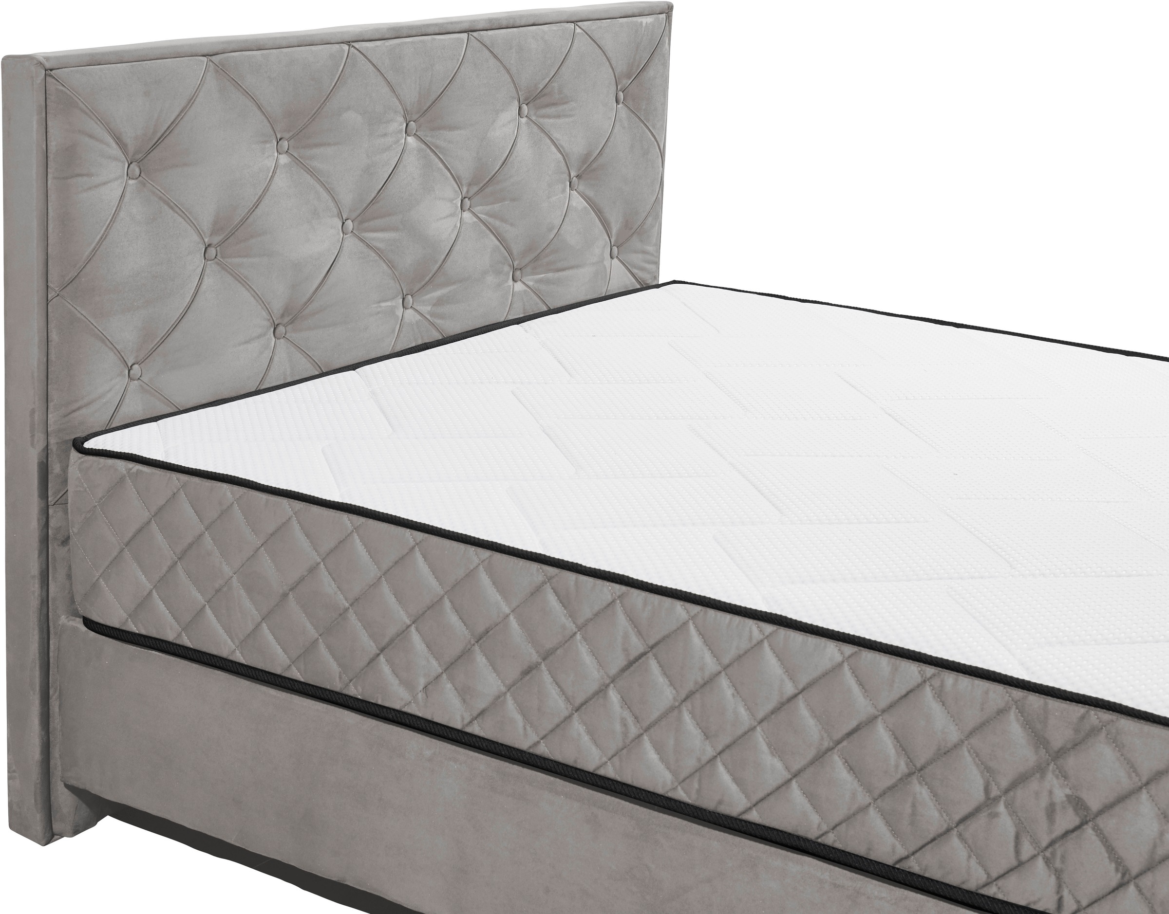 ED EXCITING DESIGN Boxbett »Monroe inkl. Bettkasten, erhältlich in den Breiten 160cm & 180cm«, Duo-Matratze - feste Seite mit Kokosmatte