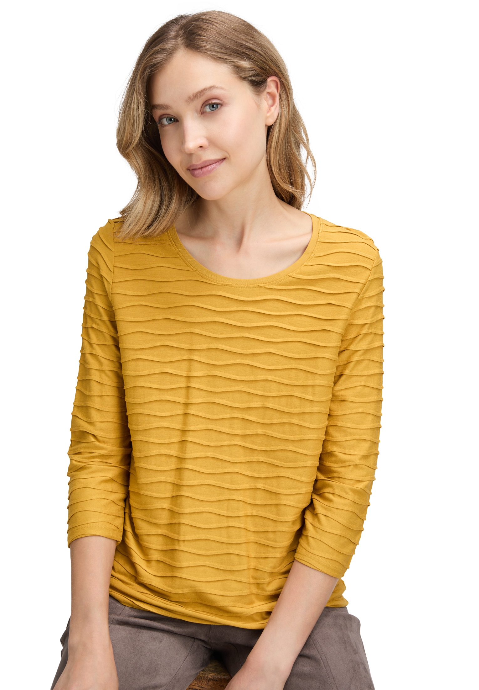 Betty Barclay 3/4-Arm-Shirt »Damen mit Wellenstruktur« 1 Stk.
