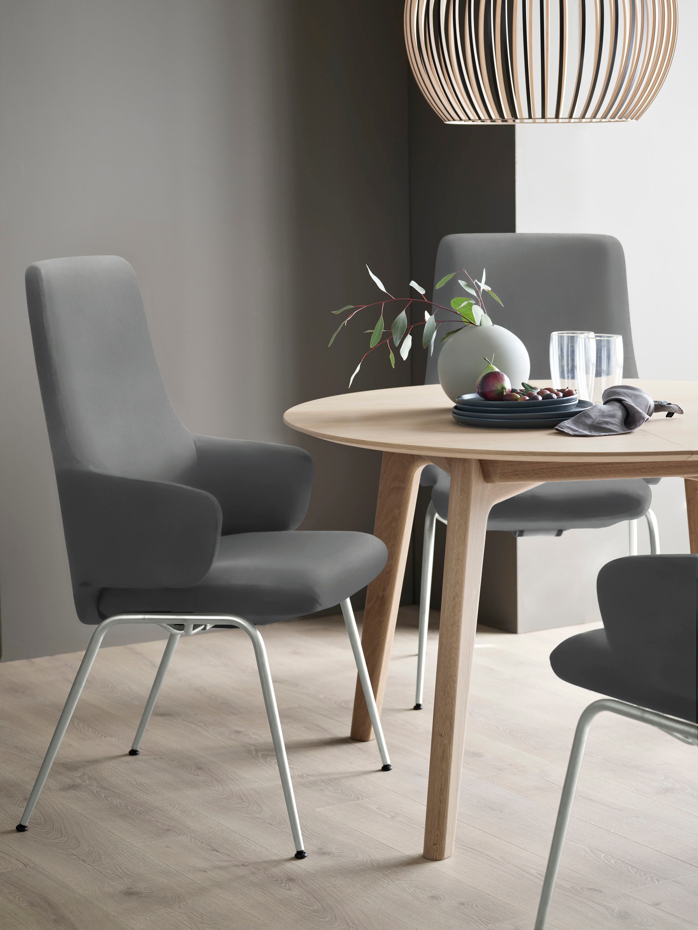 Stressless Polsterstuhl "Laurel" () High Back mit Armlehne, Größe L, mit Beinen aus Stahl in Schwarz matt