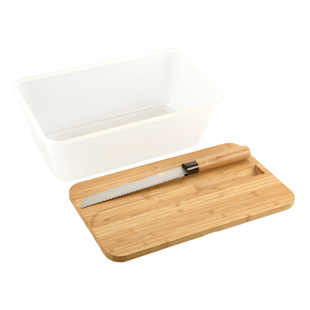 KESPER® Brotkasten »Brotbox mit Messer«, (Set, 3 tlg.), inkl. integriertem Brotmesser