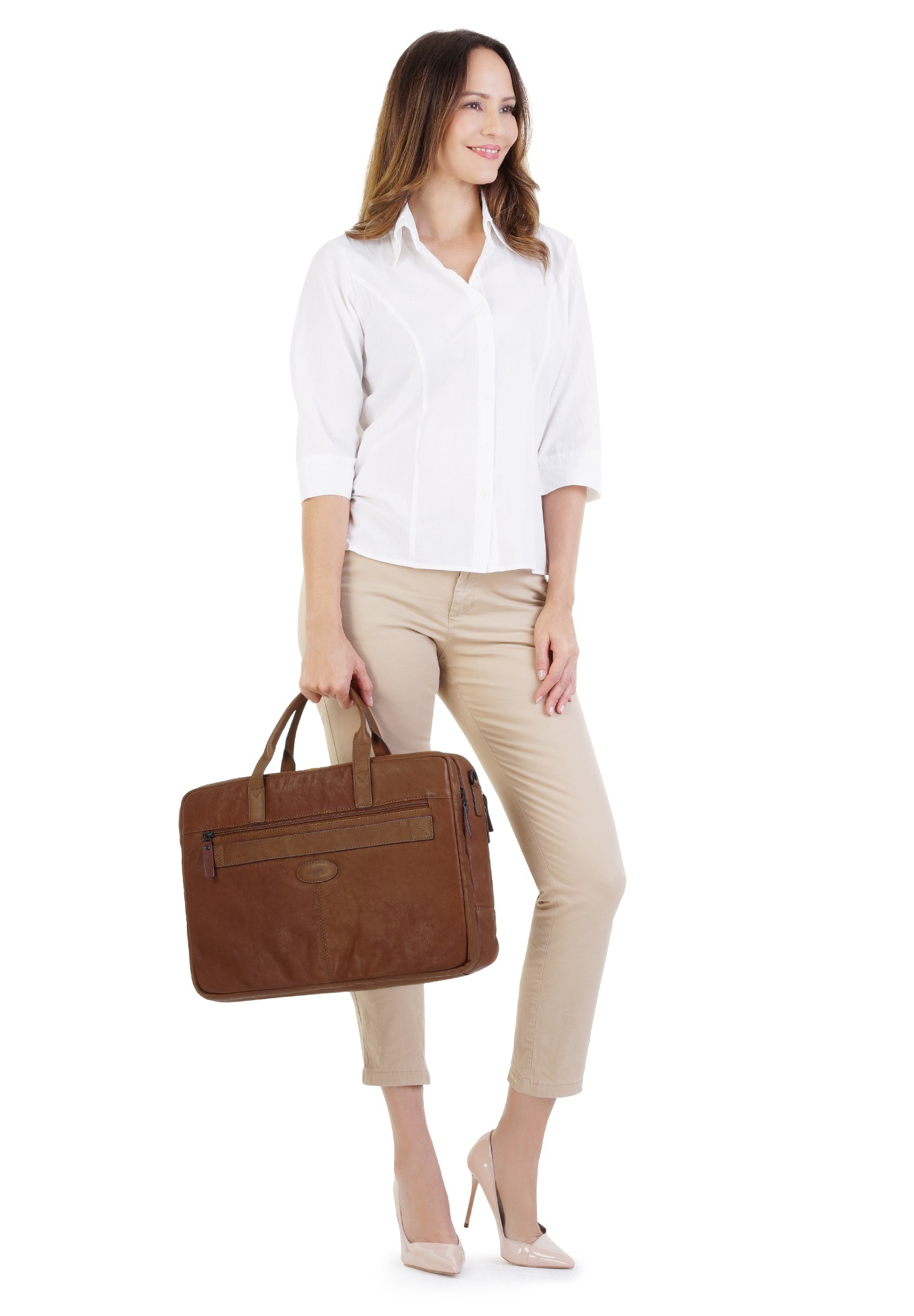 X-Zone Laptoptasche echt Leder günstig online kaufen