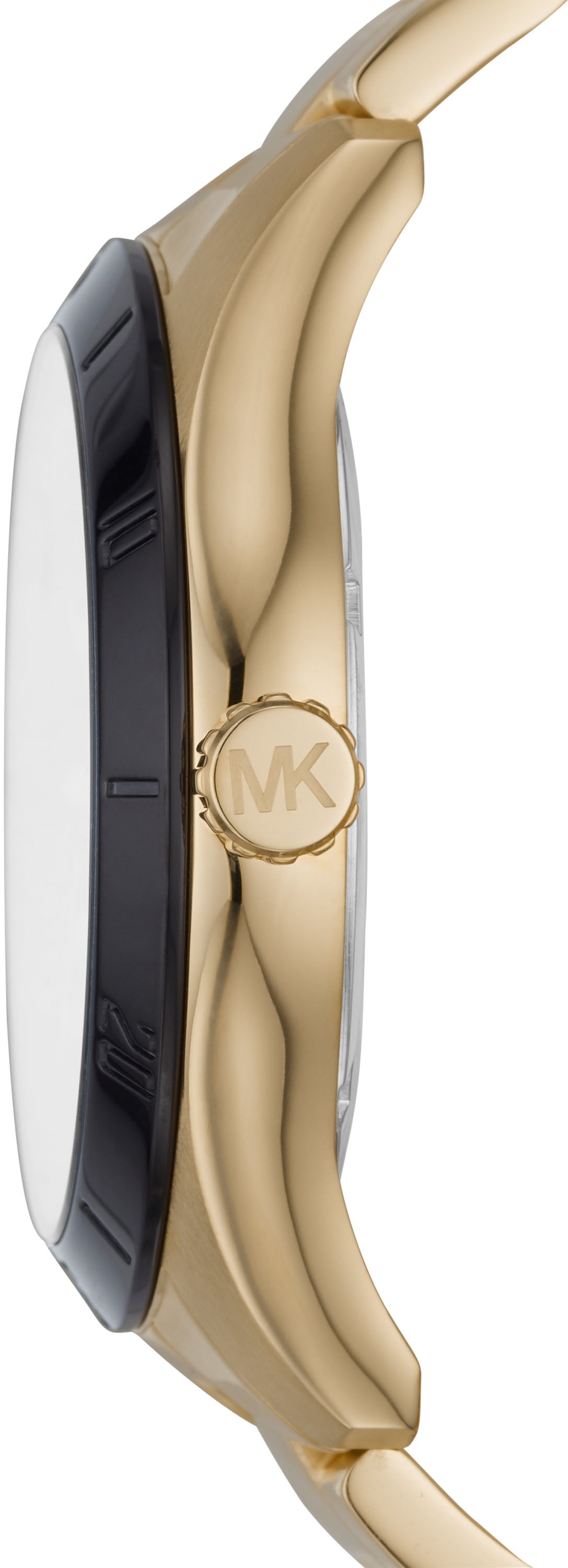 MICHAEL KORS Quarzuhr »LAYTON«, Armbanduhr, Herrenuhr, Damenuhr, Datum, Edelstahlarmband