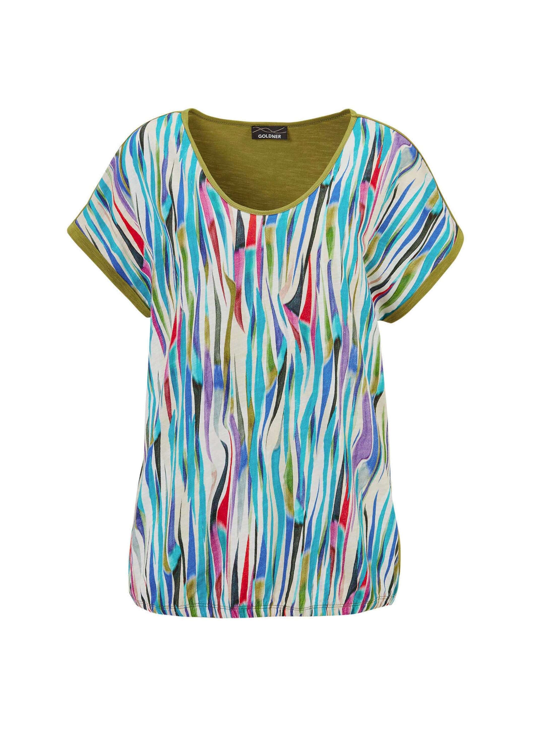 GOLDNER Kurzarmshirt "Kurzgröße Shirt aus Effektgarn" günstig online kaufen