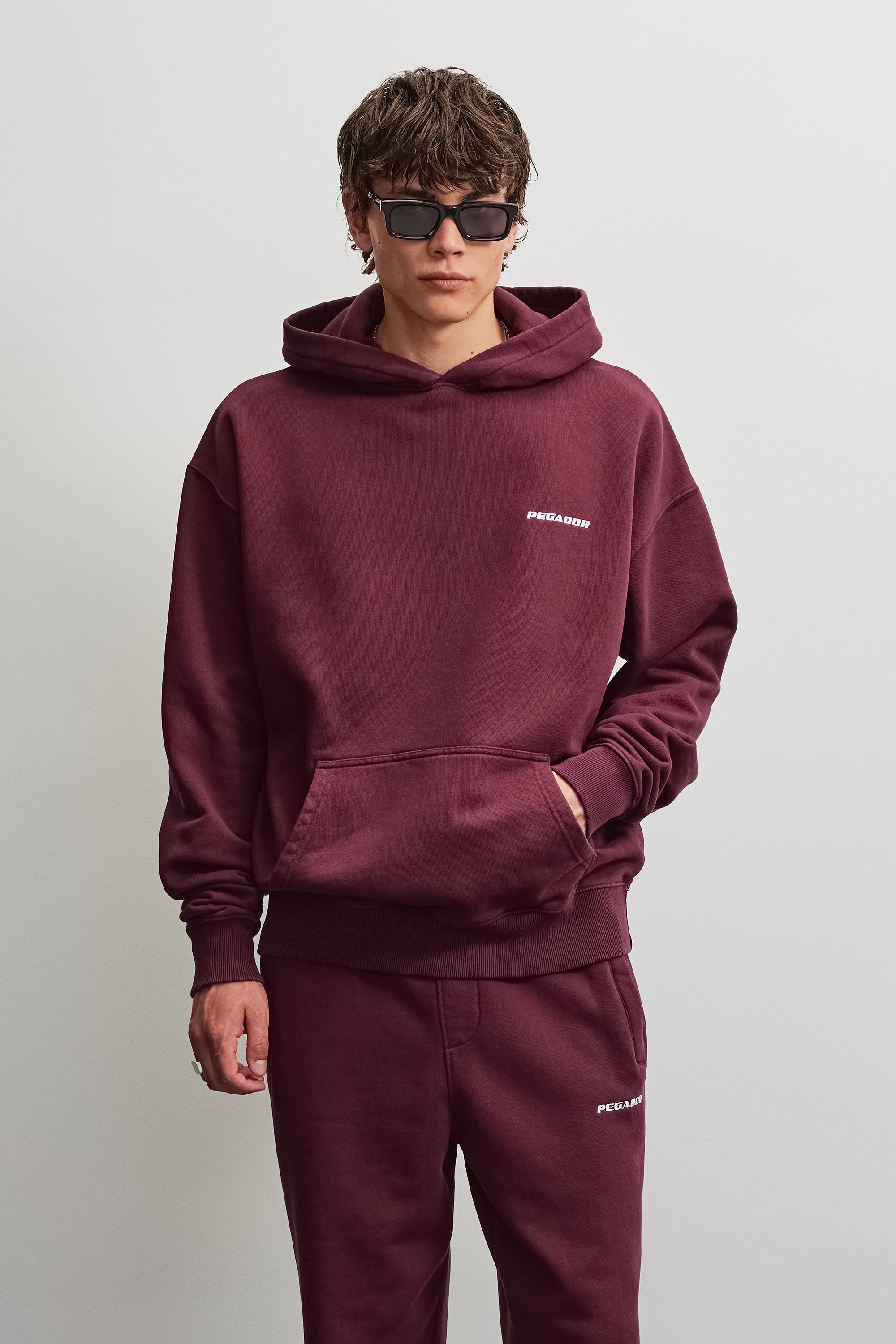 PEGADOR Kapuzensweatshirt "Logo Oversized Hoodie", Baumwollmischung, oversize