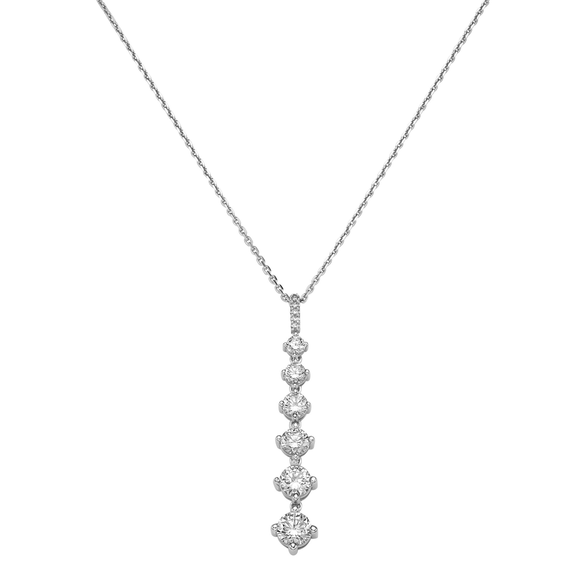 GIORGIO MARTELLO MILANO Kette mit Anhänger »mit Zirkonia oder schwarzem Spinell, Silber 925/-«