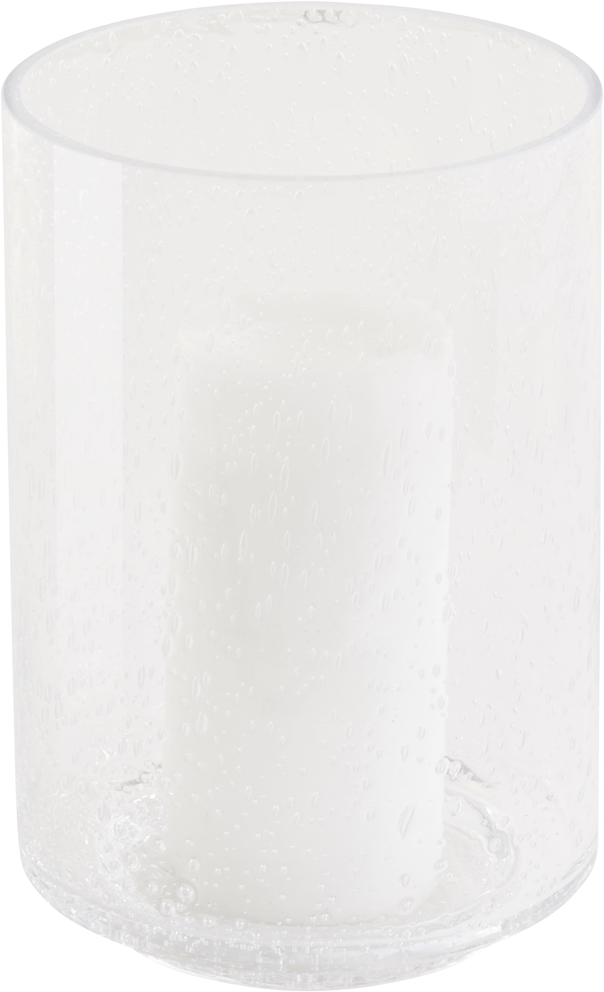 Home affaire Windlicht »aus Glas, mit Lufteinschlüssen, Höhe 30 cm«, (1 St.),  für Stumpenkerzen, auch ideal als Vase | BAUR