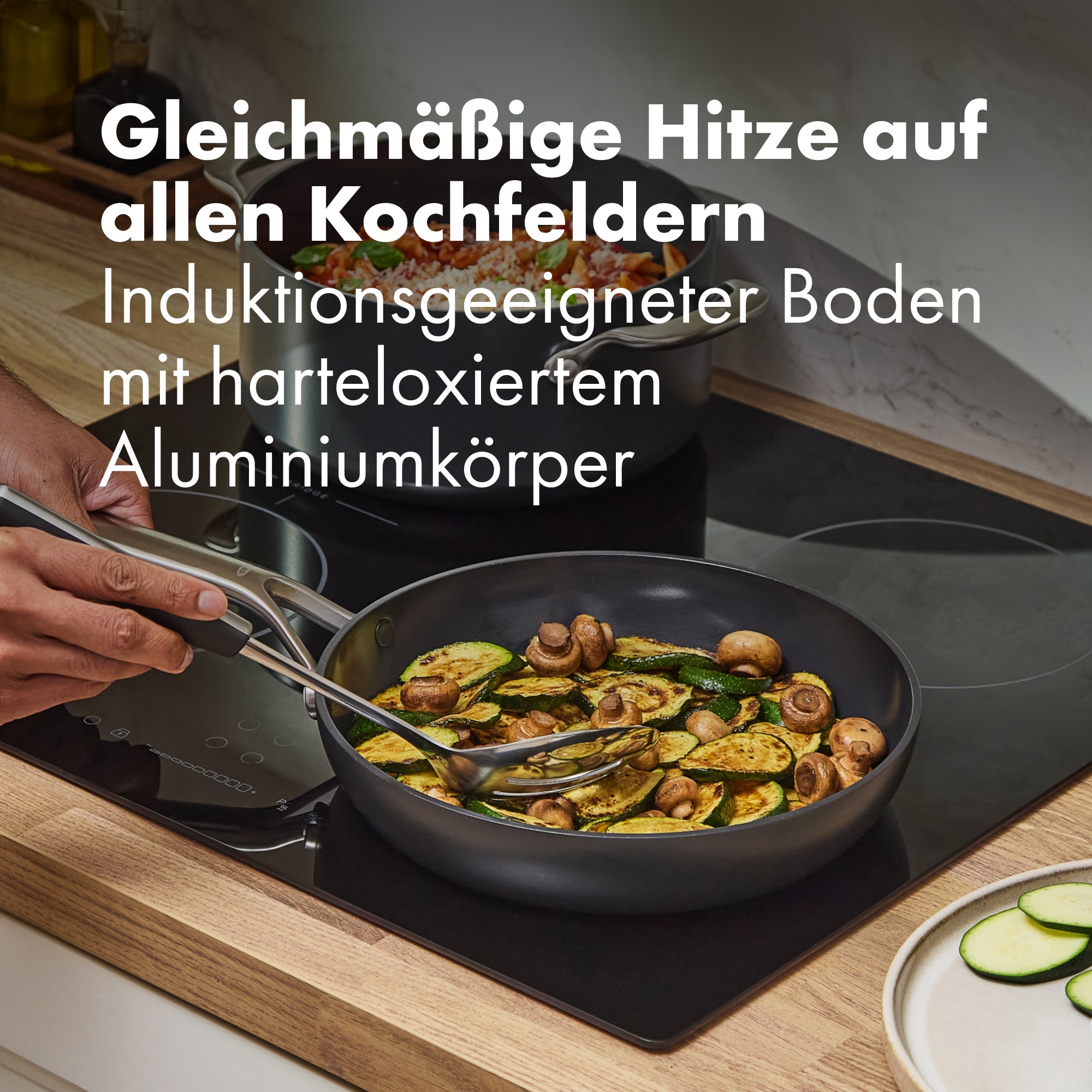 OXO Good Grips Topf-Set »Ceramic Professional Antihaft 5-teiliges Starter-Set« Set, 5 tlg. Edelstahl | Keramik