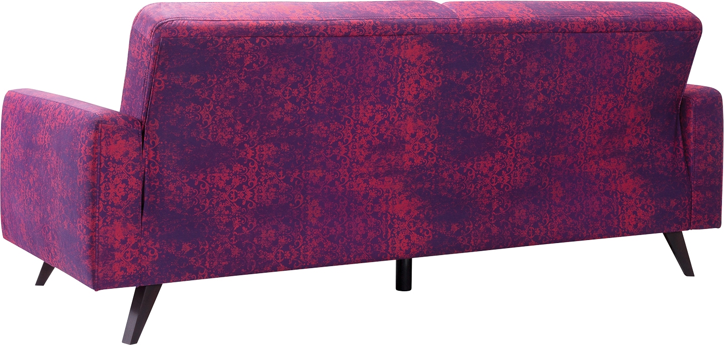 exxpo - sofa fashion 3-Sitzer »Side, trendiger Bezugsstoff, toller Sitz- und Liegekomfort, Schlafsofa«, mit Schlaffunktion, Bettkasten und hohe Holzfüße, Solitärmöbel