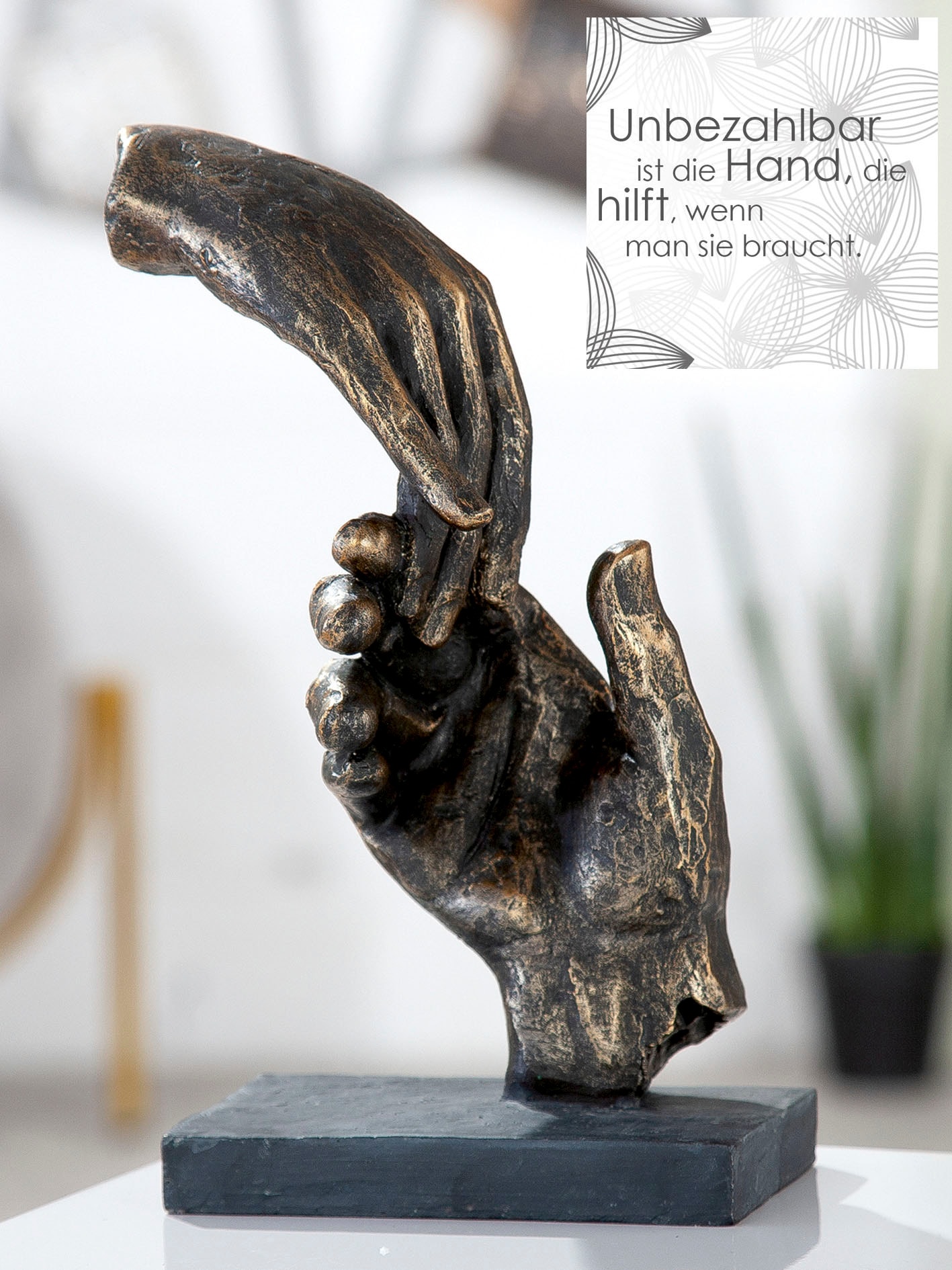 Casablanca by Gilde Dekofigur | »Skulptur kaufen BAUR hands, Two braun bronzefarben«