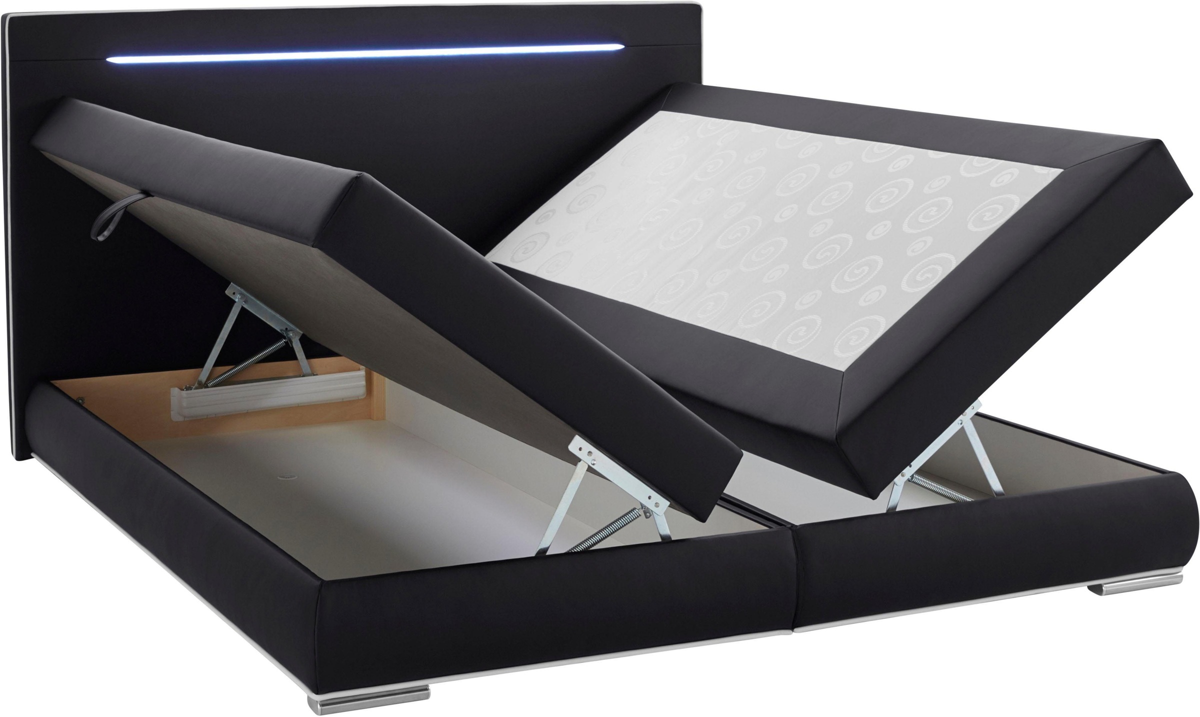 COLLECTION AB Boxspringbett, inkl. Bettkasten, LED-Beleuchtung und Topper