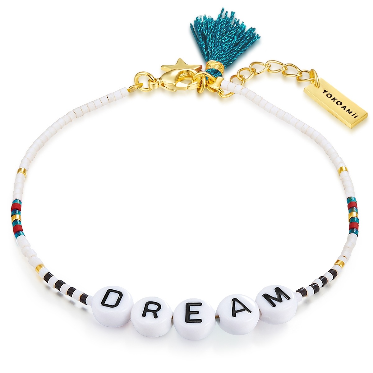 "Perlenarmband YOKOAMII ""Y14"", weiß, Armbänder, Damen, Edelstahl, Perlenarmband, Armband"