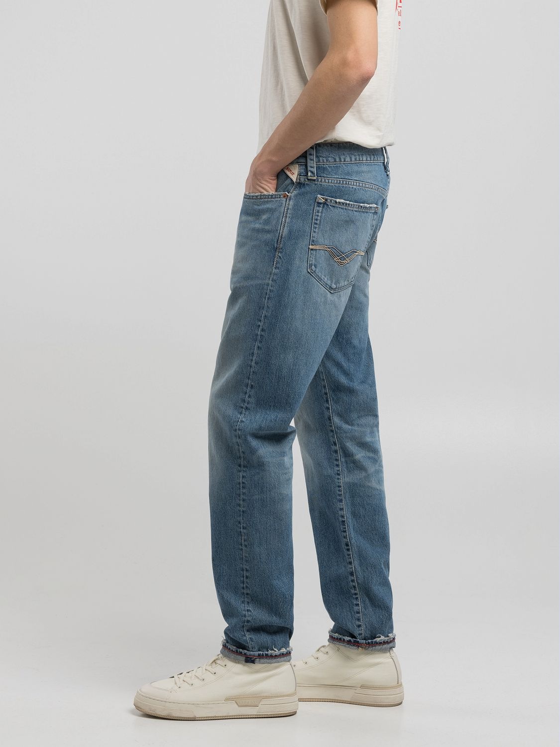 Replay Deryck Straight Jeans Medium Blue 36/32 3