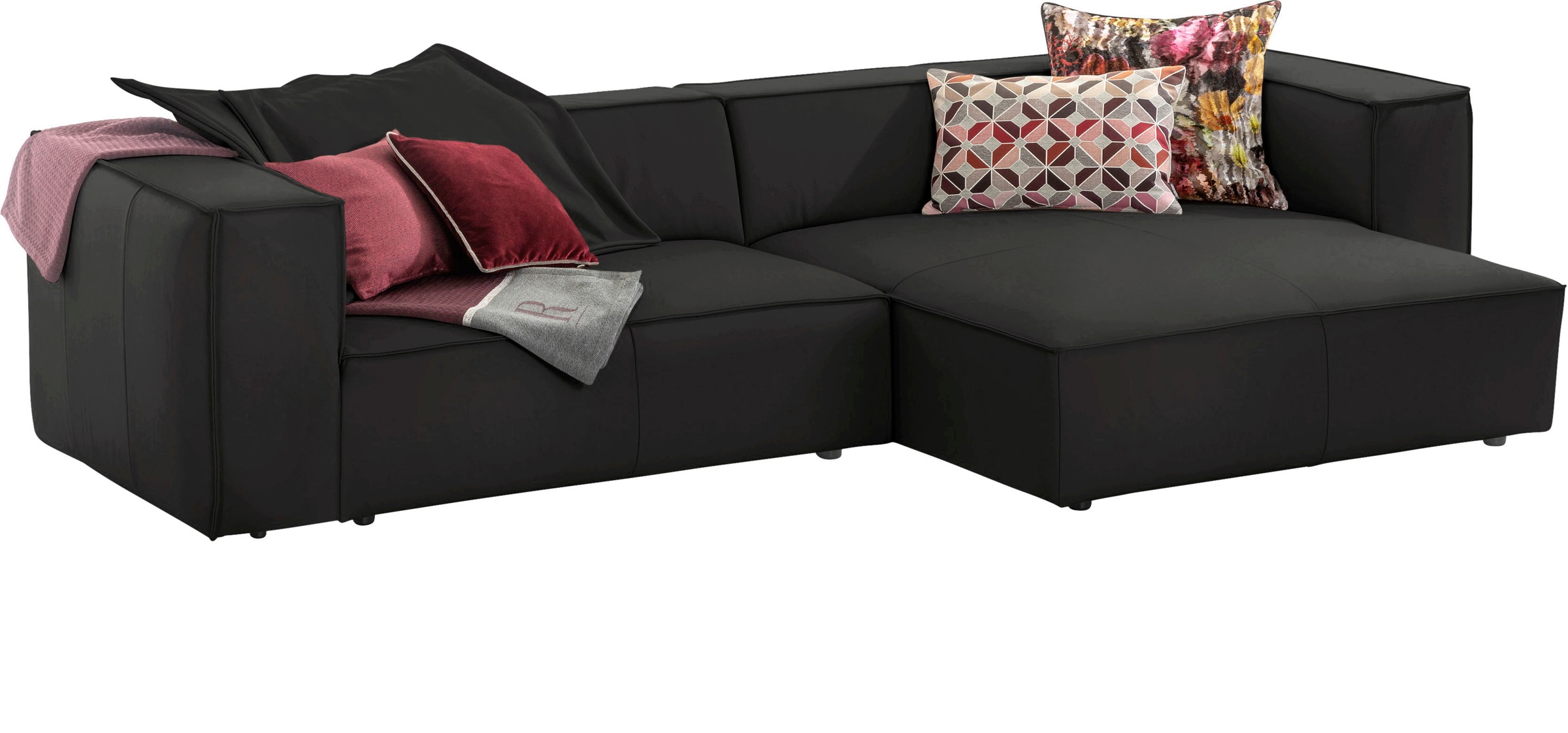 W.SCHILLIG Ecksofa "around-the-block" inklusive Hocker, mit eleganter Biese günstig online kaufen
