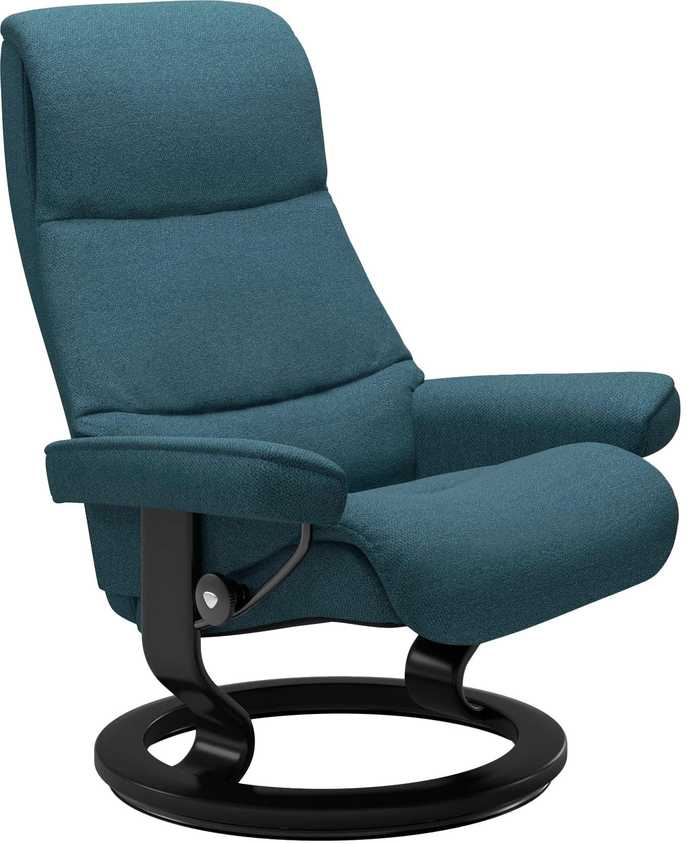 Stressless® Relaxsessel »View«, (Set, Relaxsessel mit Hocker), mit Classic Base, Größe M,Gestell Schwarz