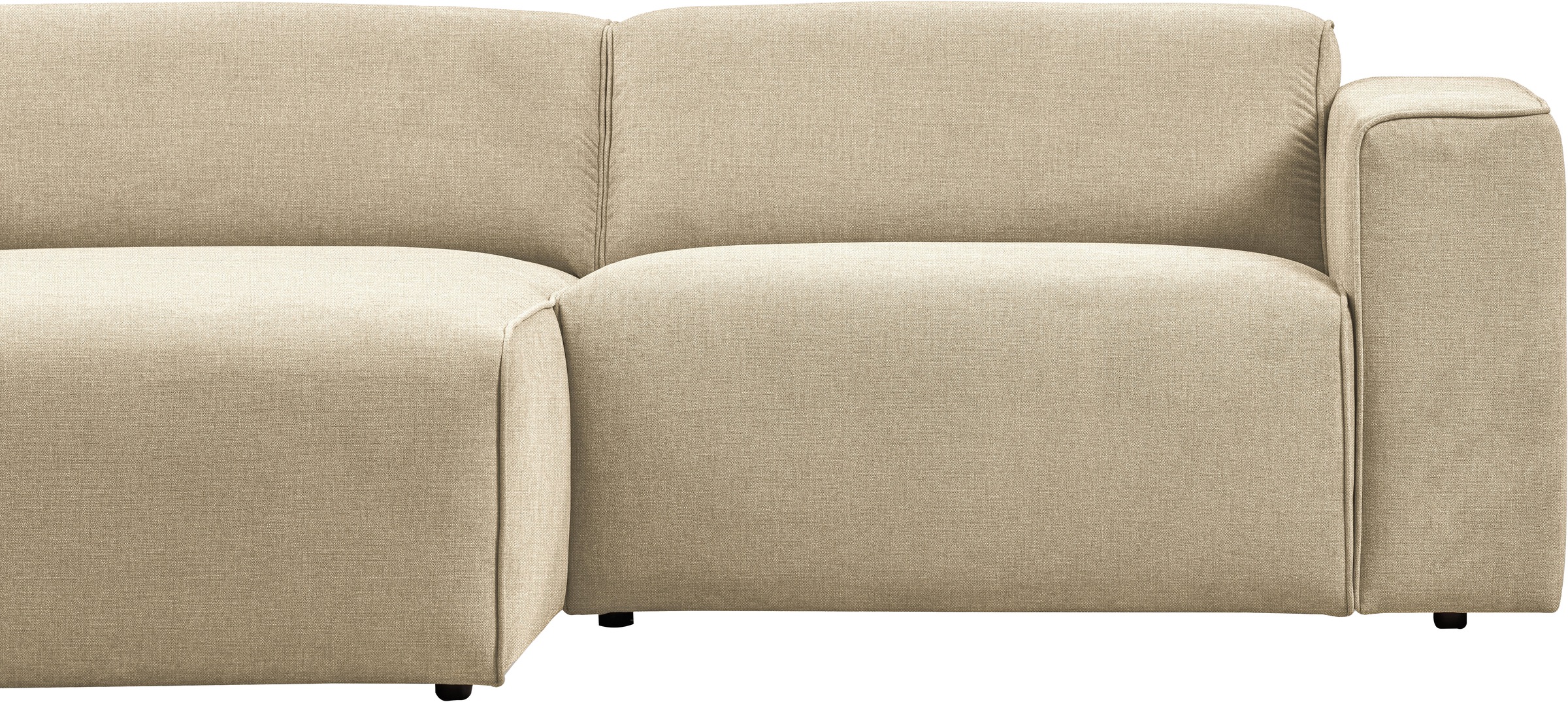 andas Ecksofa »Noord«, mit Kedernaht, Breite 234 cm, Cord, Struktur, Webstoff