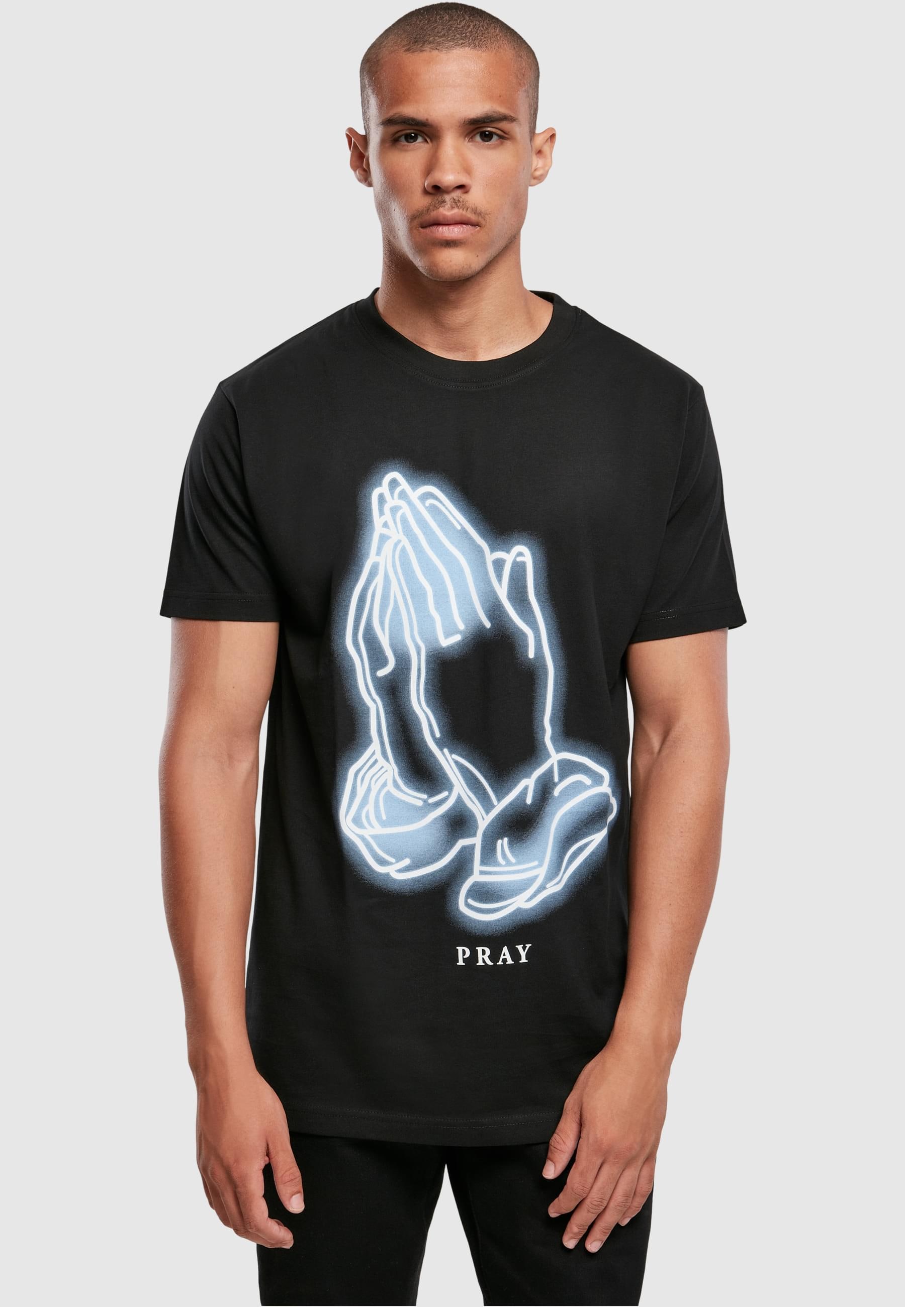 MisterTee T-Shirt »MisterTee Herren Pray Glow Tee«, (1 tlg.)