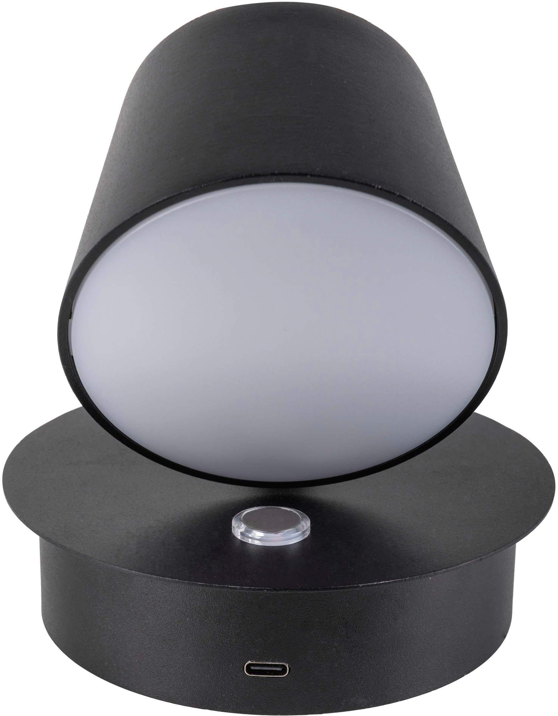näve LED Wandleuchte »Tondo«, 1 flammig, Leuchtmittel LED-Modul | LED fest integriert, magnetisch, Akku Aufladung per USB-C Kabel, dimmbar per touch, Memory