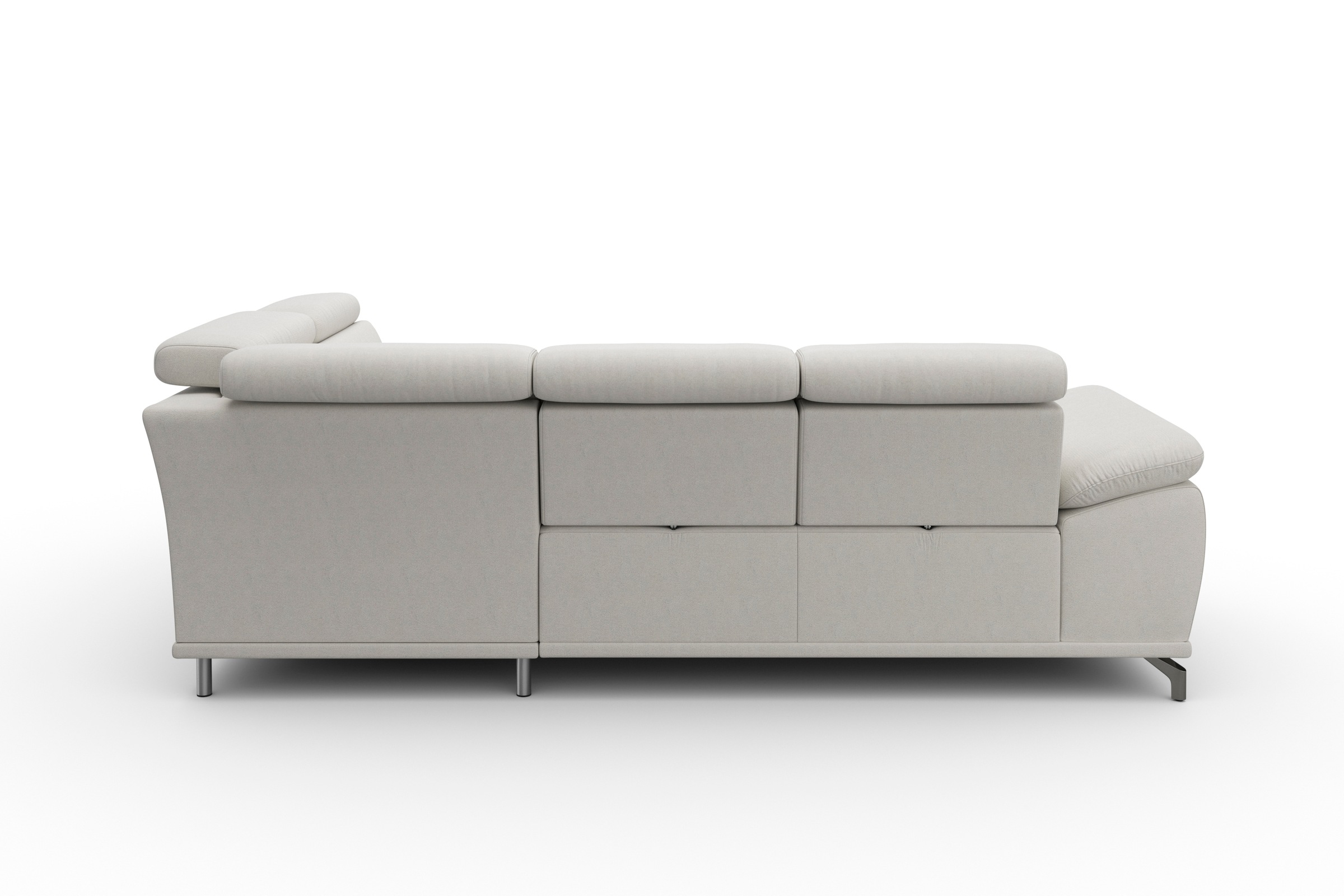 sit&more Ecksofa »Cabrio L-Form, mit Sitztiefenverstellung, Arm- und Kopfteilverstellung«, 3 Nierenkissen, Federkern, optional Bettfunktion und Stauraum