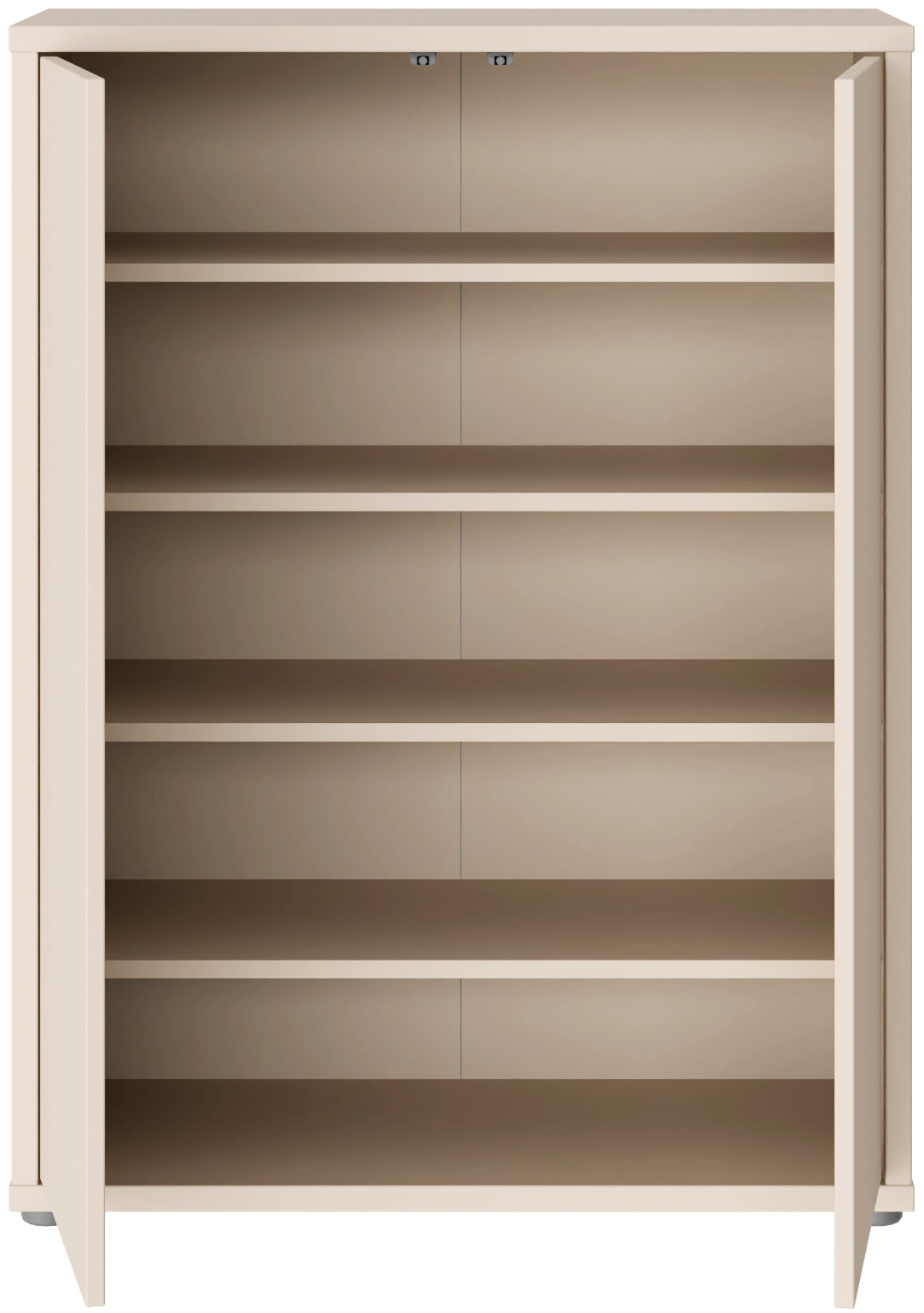 FORTE Schuhschrank »Alice Springs«, (B/H/T 74,5/99,1/34,9 cm), Stauraumschrank, Mehrzweckschrank, grifflose Front, Push to open