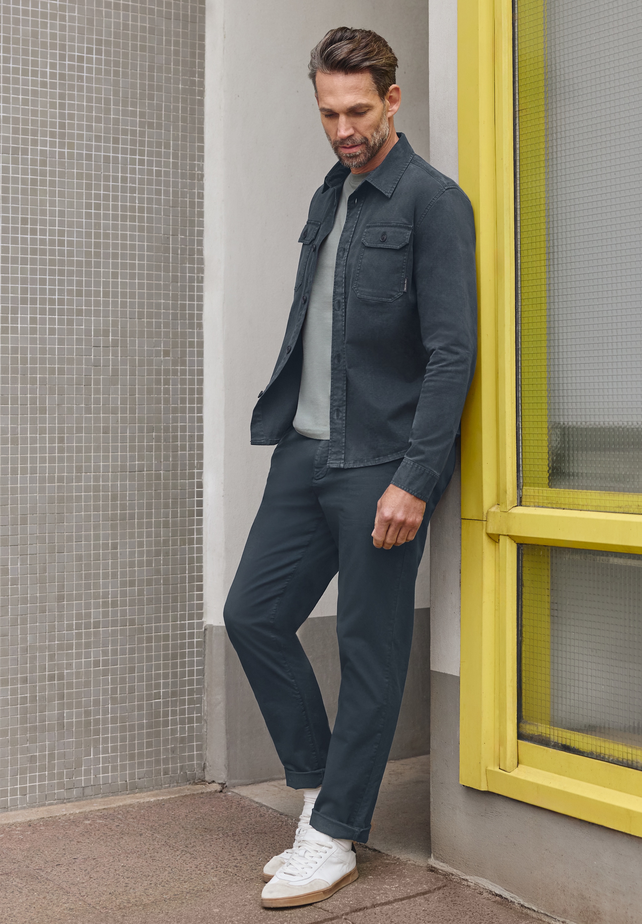STREET ONE MEN Stoffhose  Middle Waist