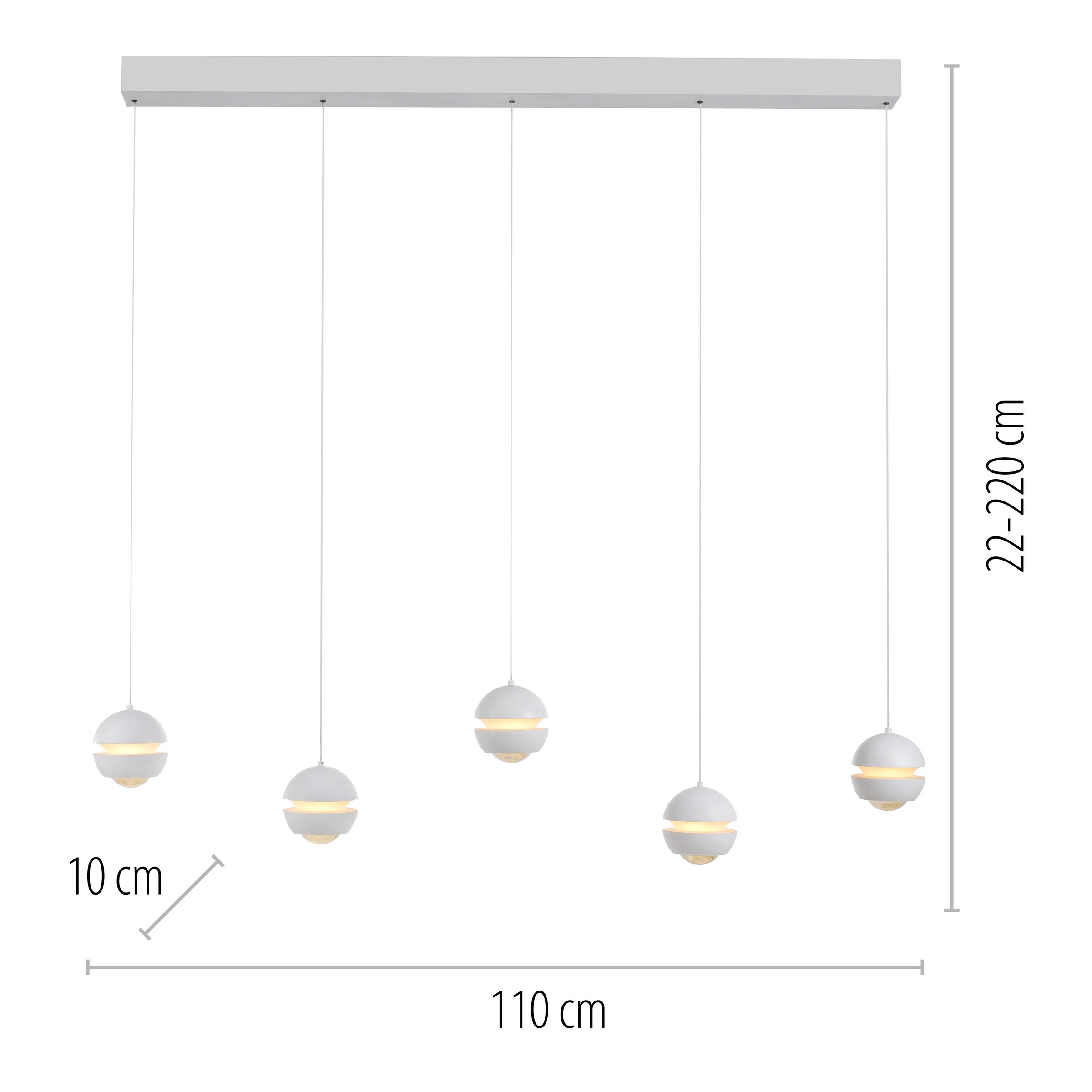 SCHÖNER WOHNEN-Kollektion LED Pendelleuchte »LINI« LED-Board 1 Stk. Warmweiß SCHÖNER WOHNEN Kollektion, 3-Stufen Dimmer, Comfort-Lift
