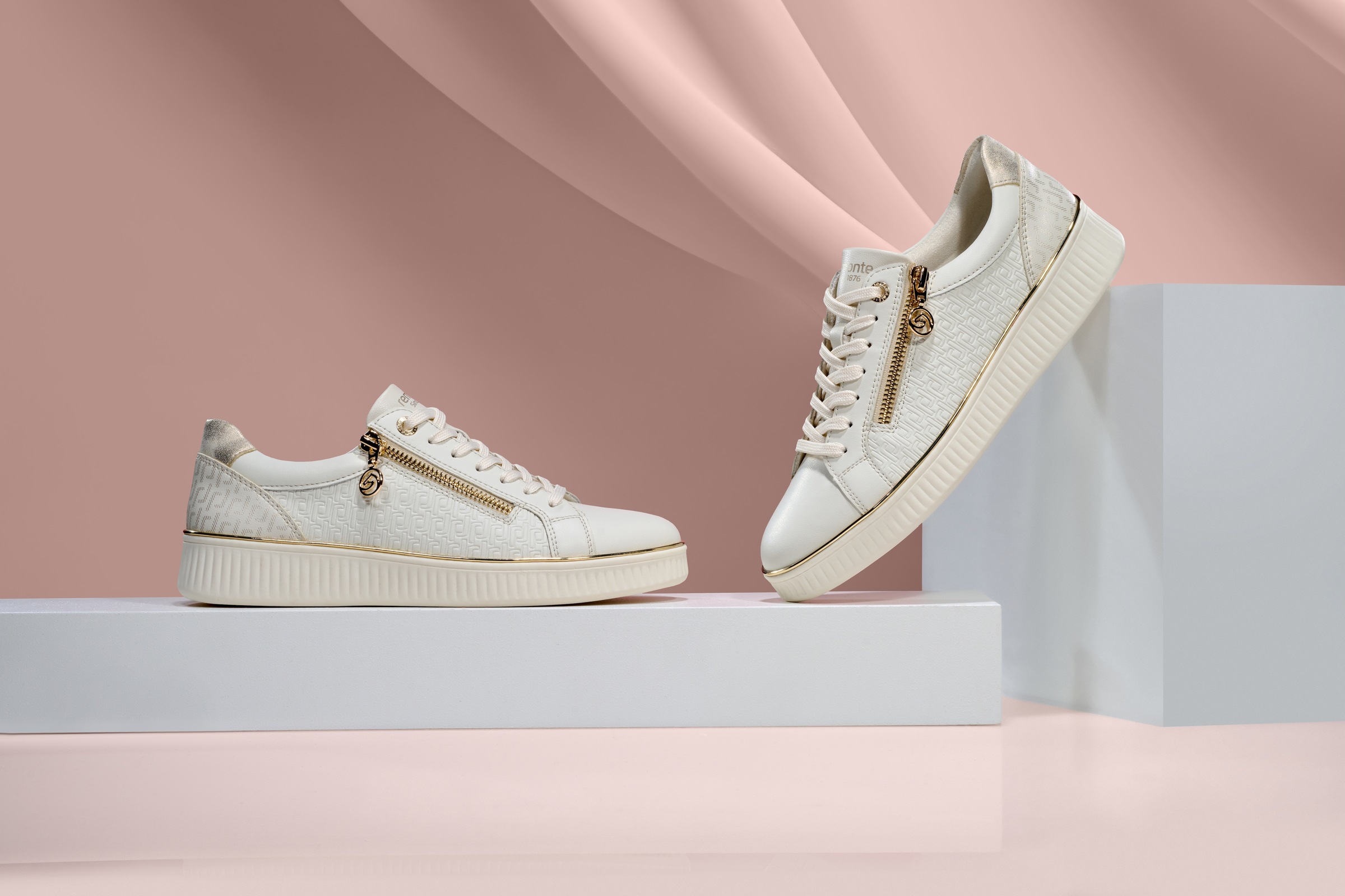 Remonte Platform Sneaker White/Gold Size 40 3