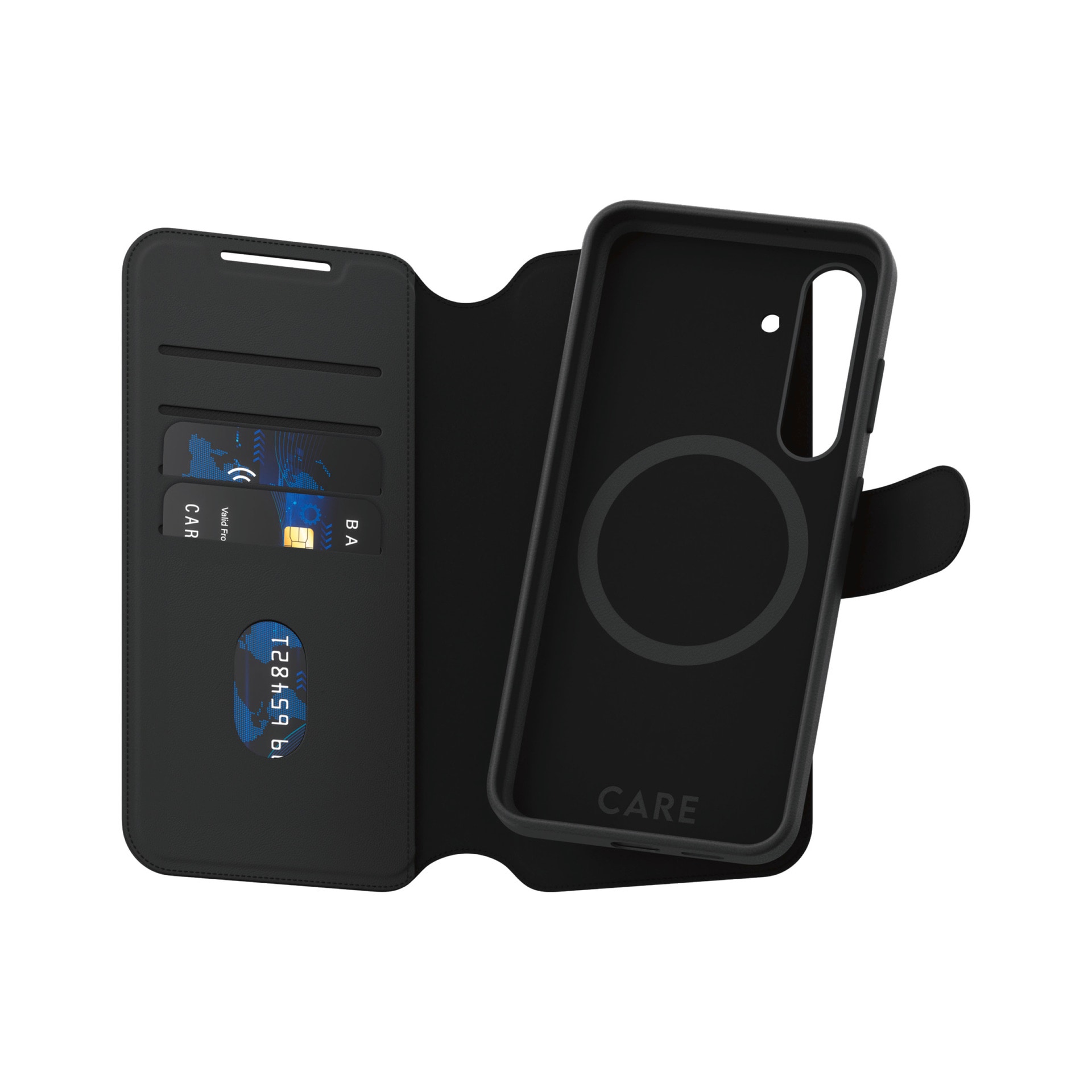 CARE by PanzerGlass Handyhülle »Magnetic QI Tango Two-in-One Wallet Case für Samsung Galaxy S25 Plus«, Backcover, Schutzhülle, Handyschutzhülle, Case, Schutzcase, stoßfest