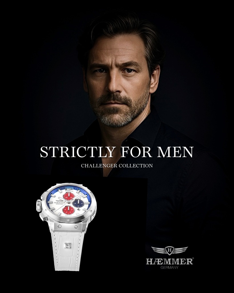 HAEMMER GERMANY Chronograph Quarzuhr, Armbanduhr, Herrenuhr, analog, Tag, Stoppfunktion