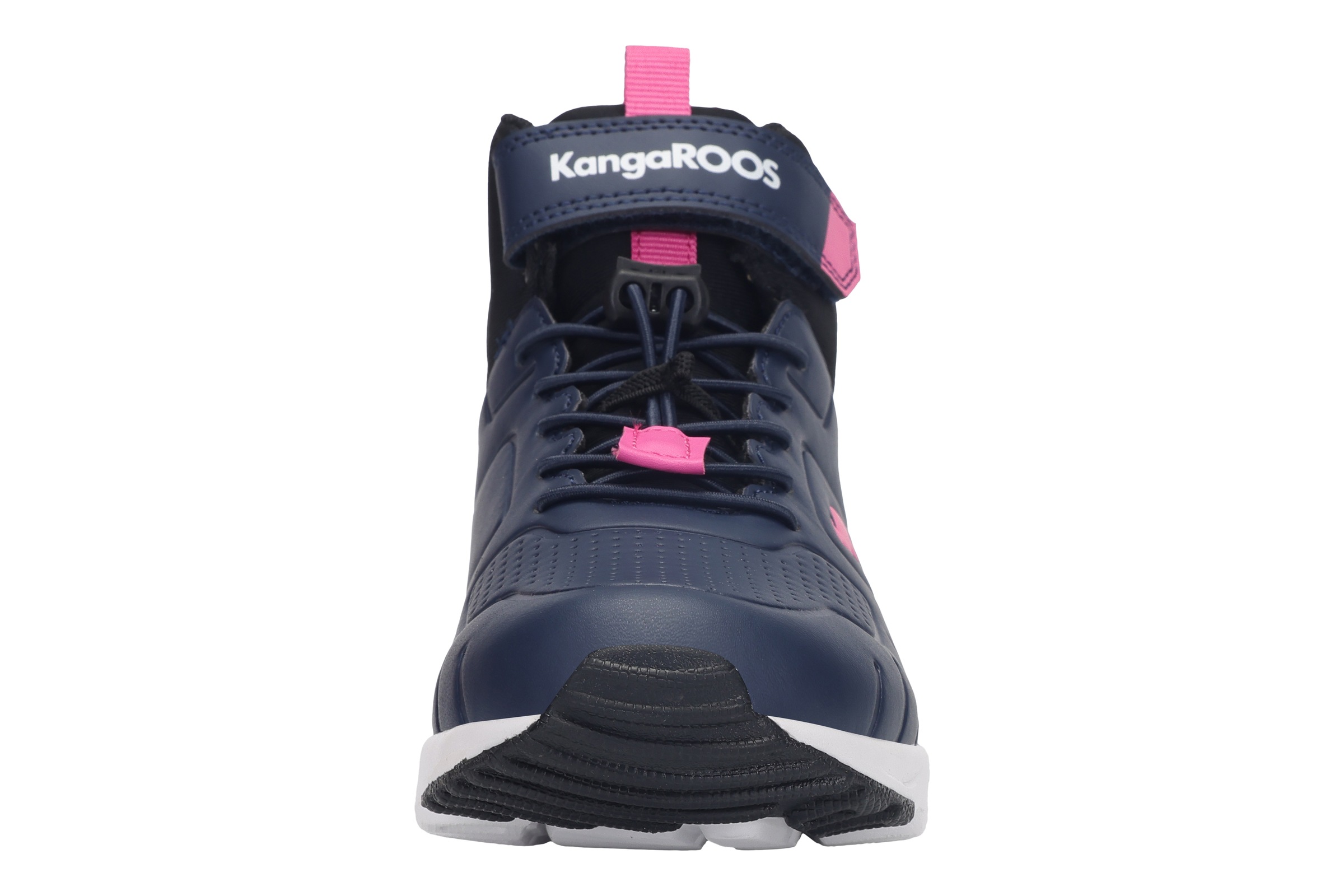 Sneaker KANGAROOS "KX-Molbo Mid EV", Mädchen, Gr. 28, blau (dk navy, daisy pink), Synthetik, Schuhe Sneaker, Wasserabweisend,Winterschuhe, Schnürboots, Sneakerboots 3