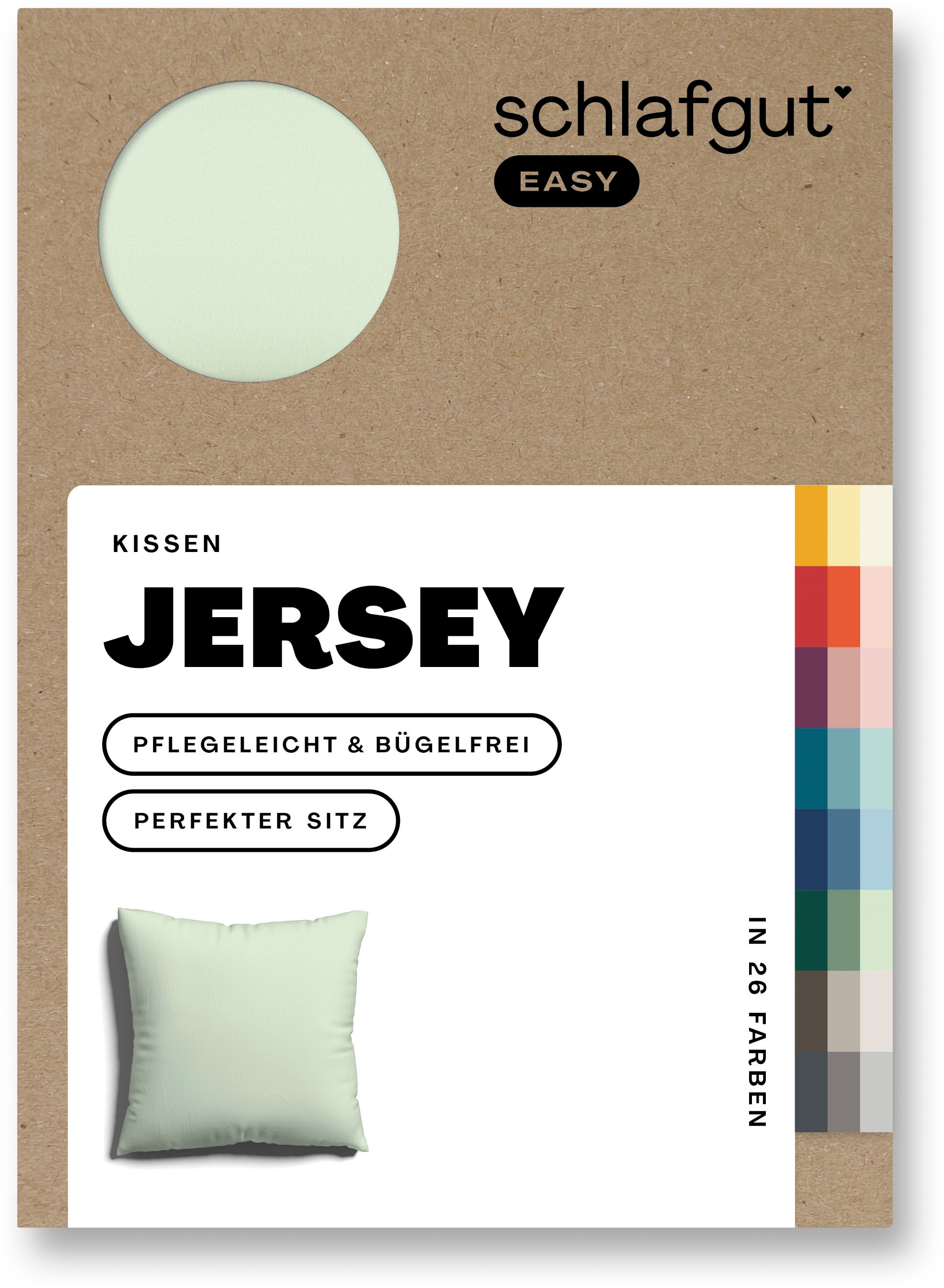 Schlafgut Kissenbezug "EASY Jersey", (1 St.), Kissenhülle mit Reißverschluss, weich und saugfähig, Kissenbezug