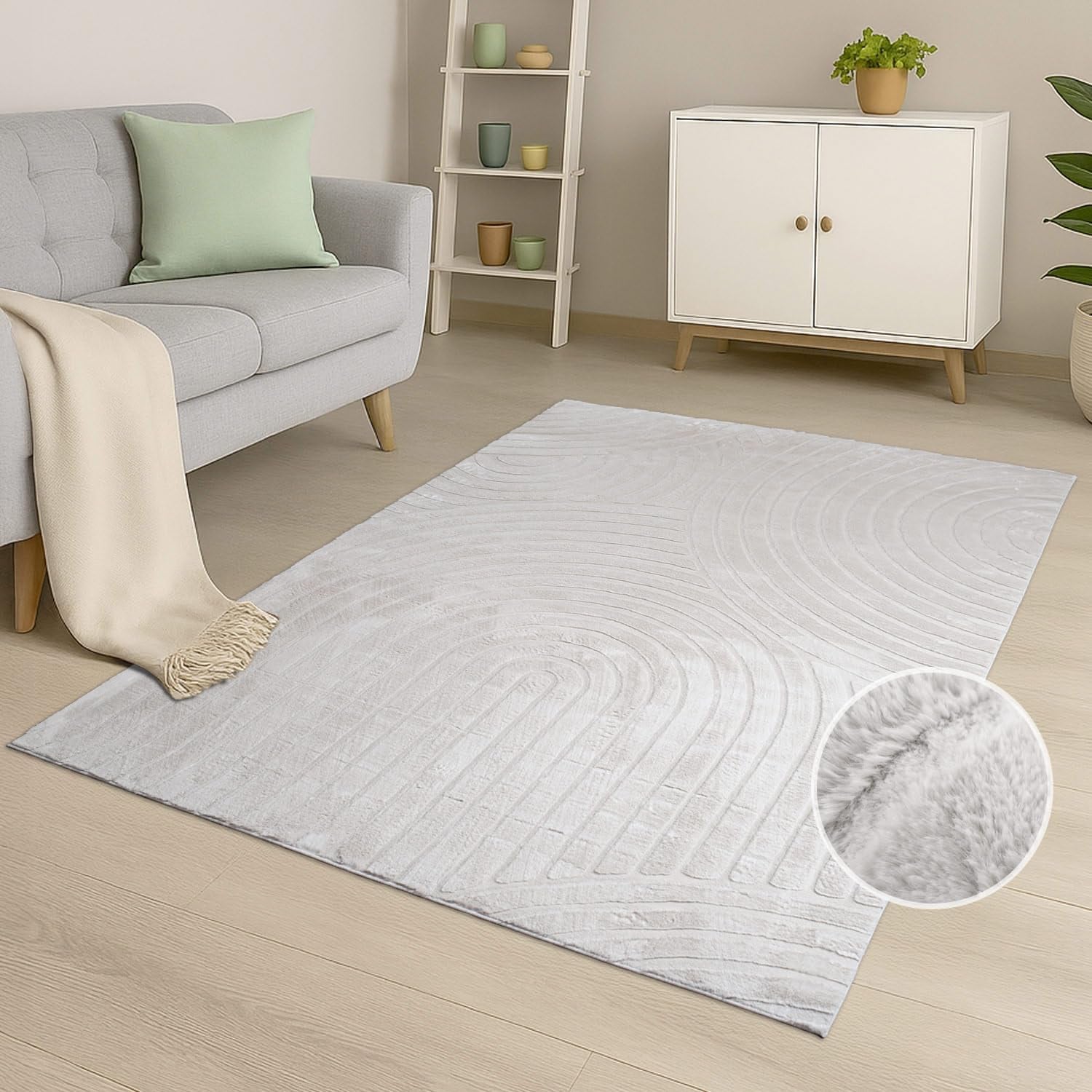 Carpet City Teppich "WAVES 501" rechteckig 12 mm Höhe Kurzflor, Hochtief-Mu günstig online kaufen