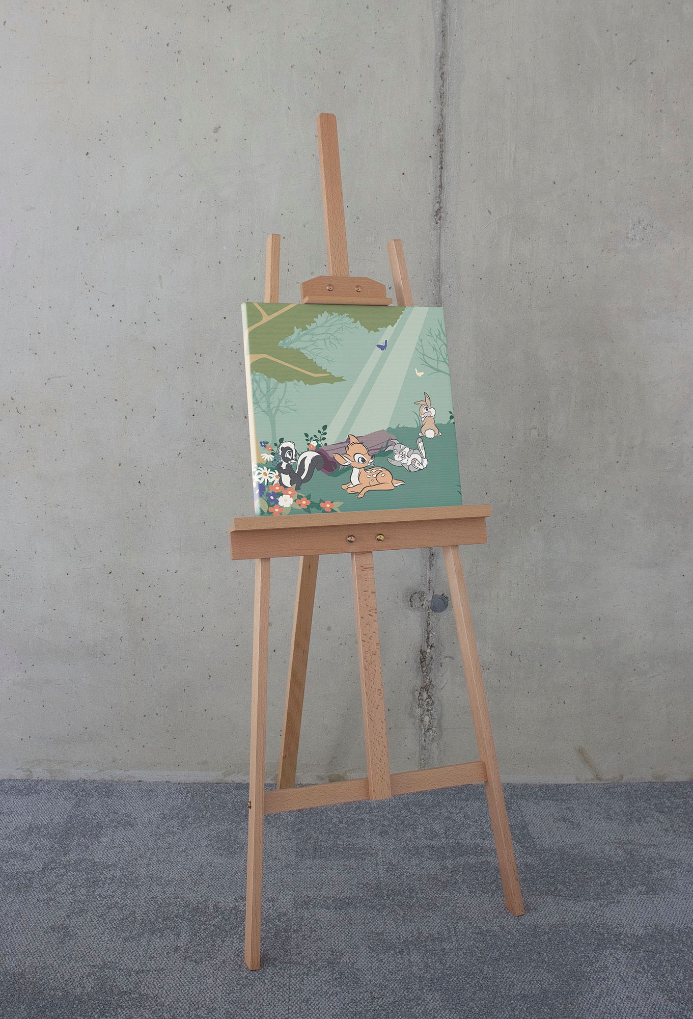 Komar Leinwandbild "Bambi Life in the Forest - Größe 40 x 40 cm" Disney 40 günstig online kaufen