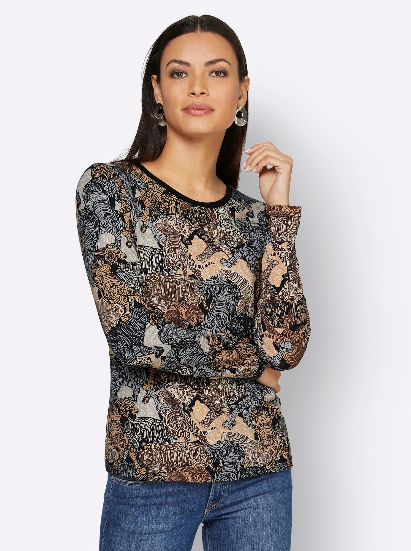 creation L Langarmshirt "Shirt" 1 Stk. tlg. günstig online kaufen