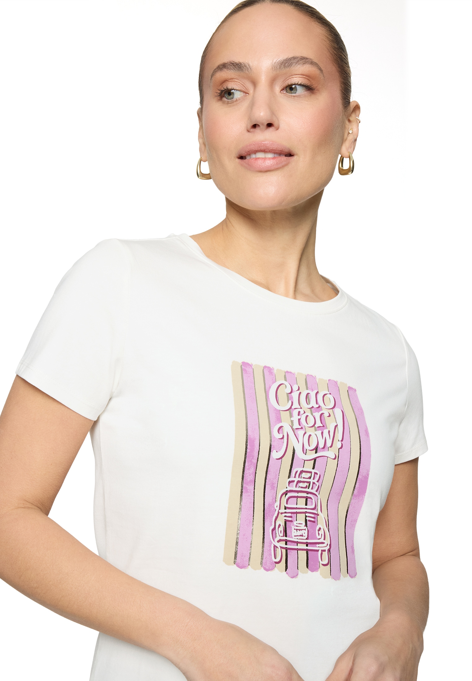 Zero Kurzarmshirt »Damen mit Aufdruck« 1 Glitzer