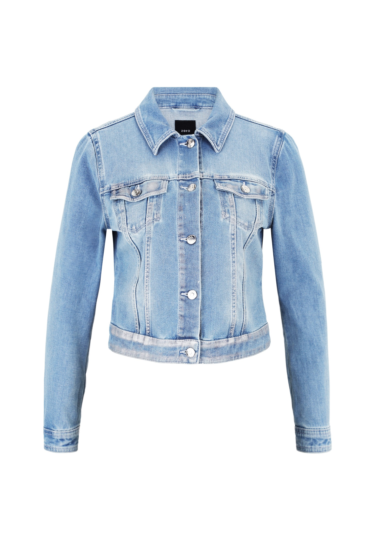 Zero Jackenblazer "zero Damen Jeansjacke blau mit Knopfleiste", Knopfleiste günstig online kaufen