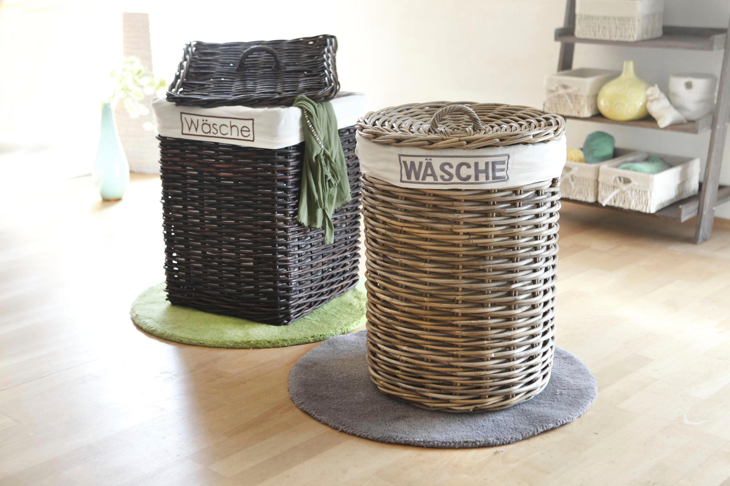 Home affaire Wäschekorb, Rattangeflecht, Höhe 65 cm bestellen | BAUR