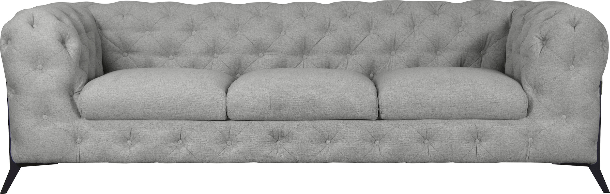 Leonique Chesterfield-Sofa "Amaury", aufwändige Knopfheftung, moderne Chesterfield Optik, Fußfarbe wählbar