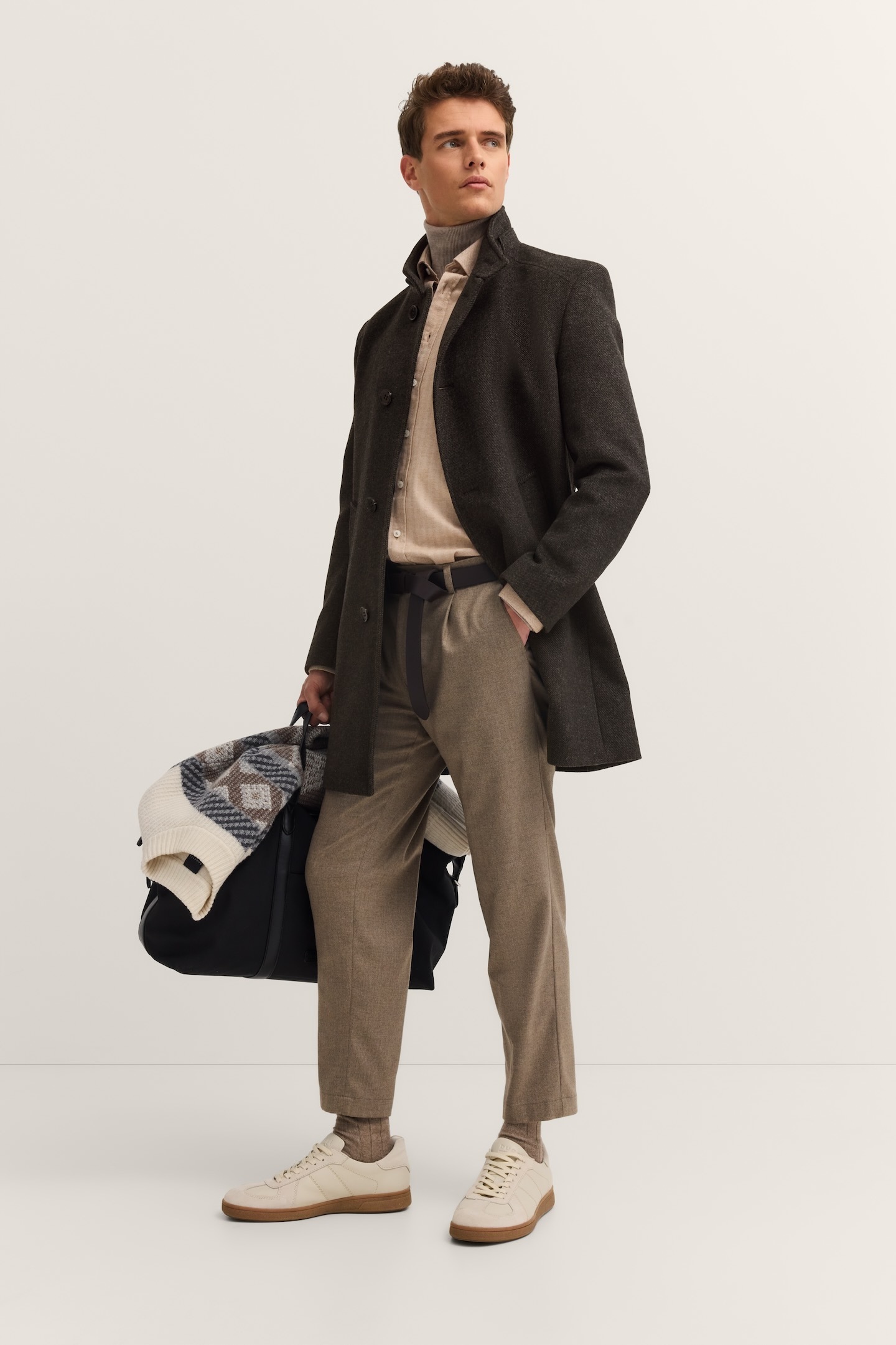 bugatti Kurzmantel »Flexcity Stretch«, Modern Fit aus einem Wollmix