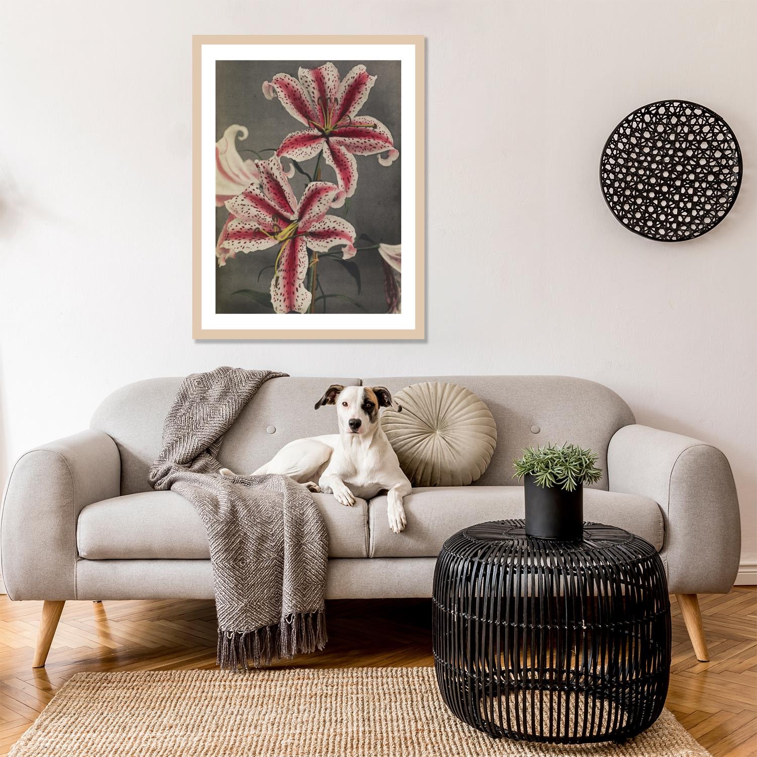 queence Bild mit Rahmen "Edda" Blumenbilder  Kunst Premium Rahmenbild günstig online kaufen