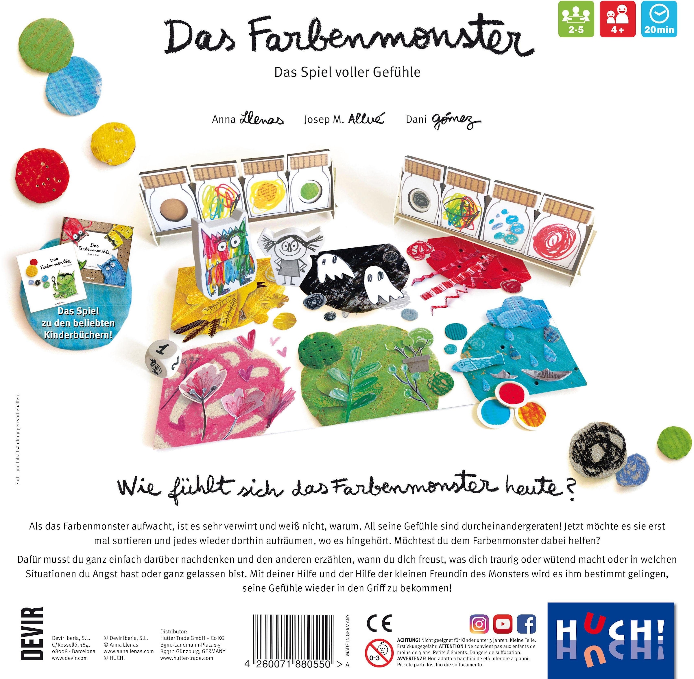 HUCH! Spiel »Das Farbenmonster«, Made in Germany