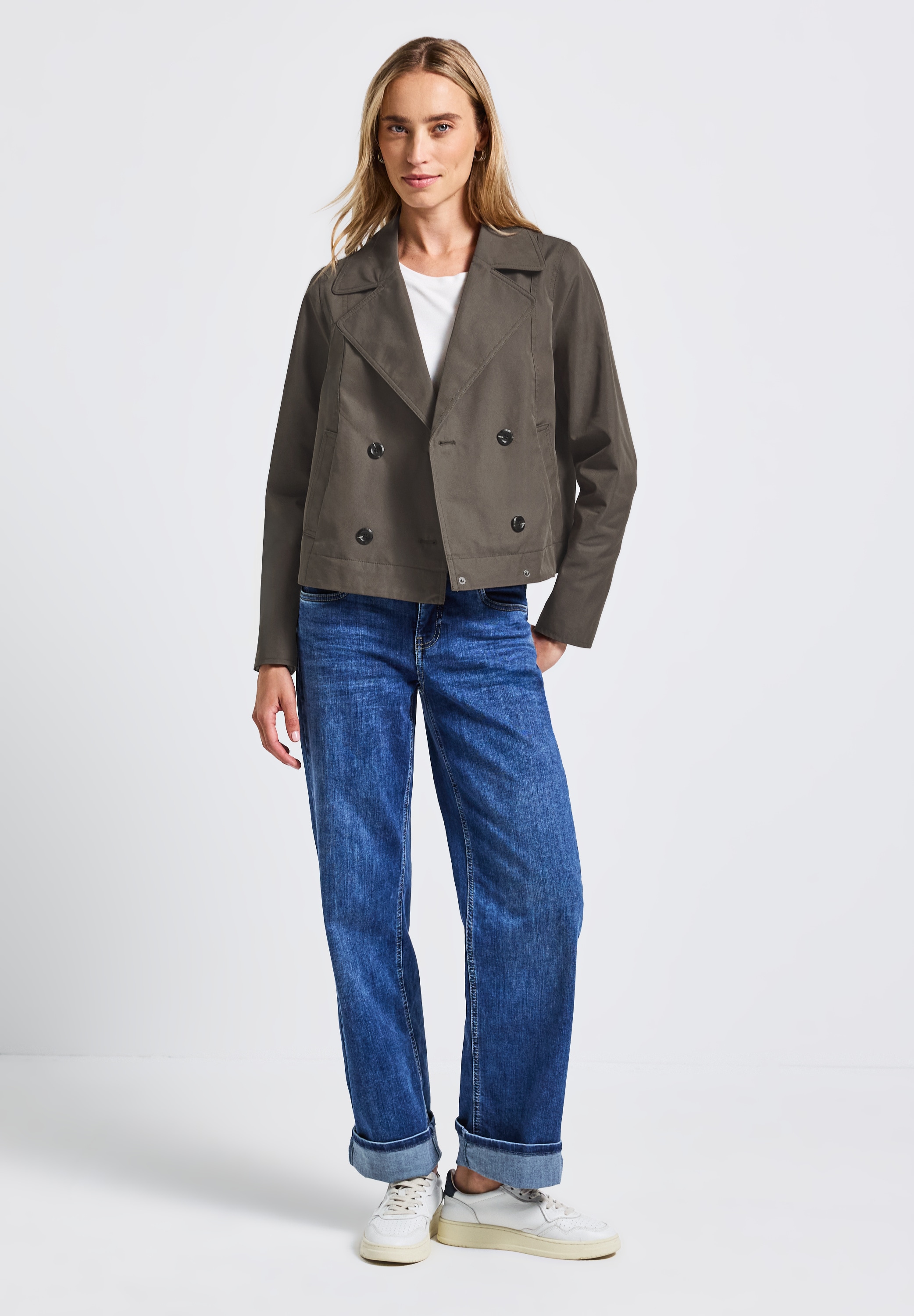 STREET ONE Kurzjacke, ohne Kapuze, im soften Baumwoll-Mix