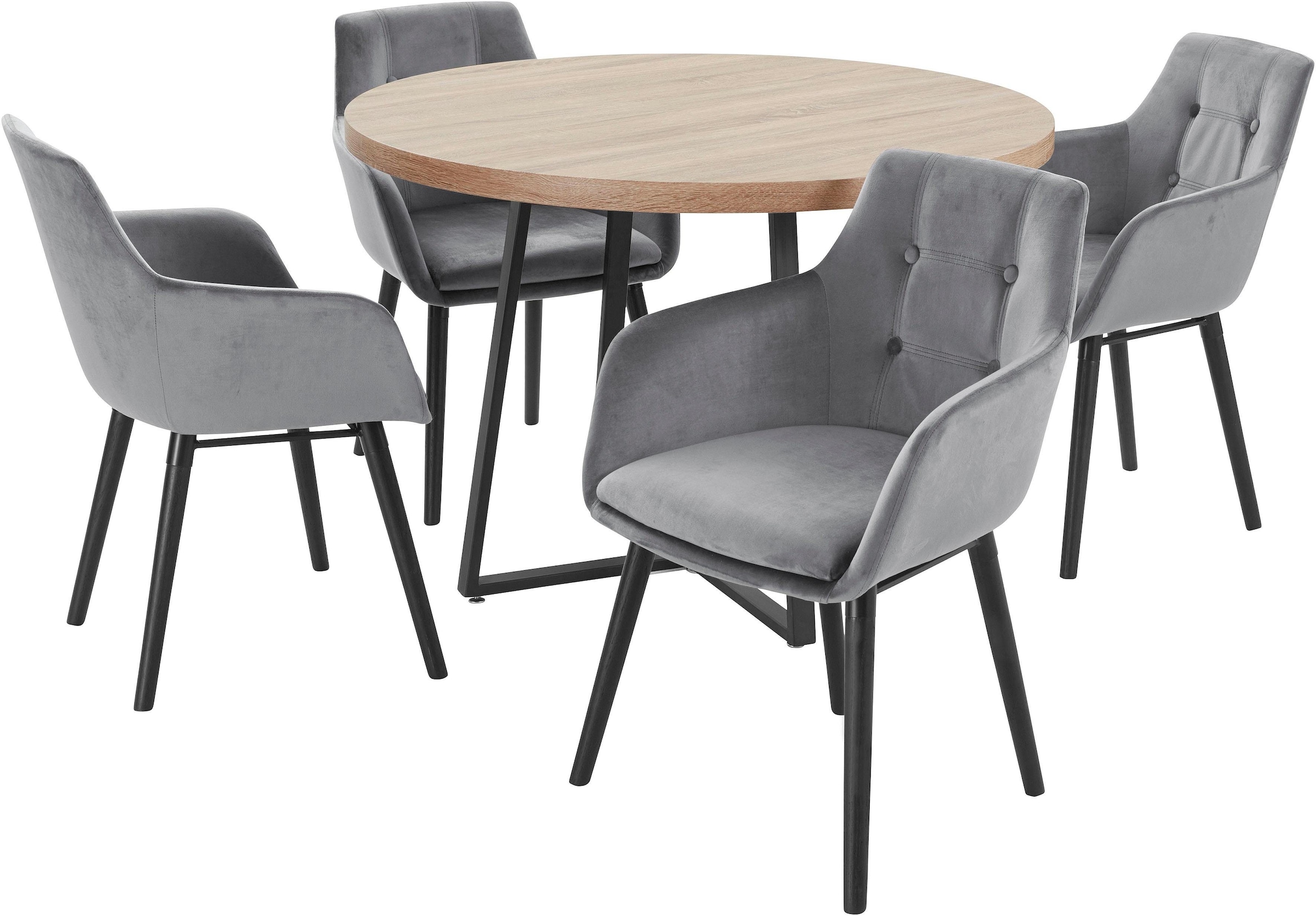 Home affaire Essgruppe 5 Stk. tlg. mit 4 Stühle günstig online kaufen