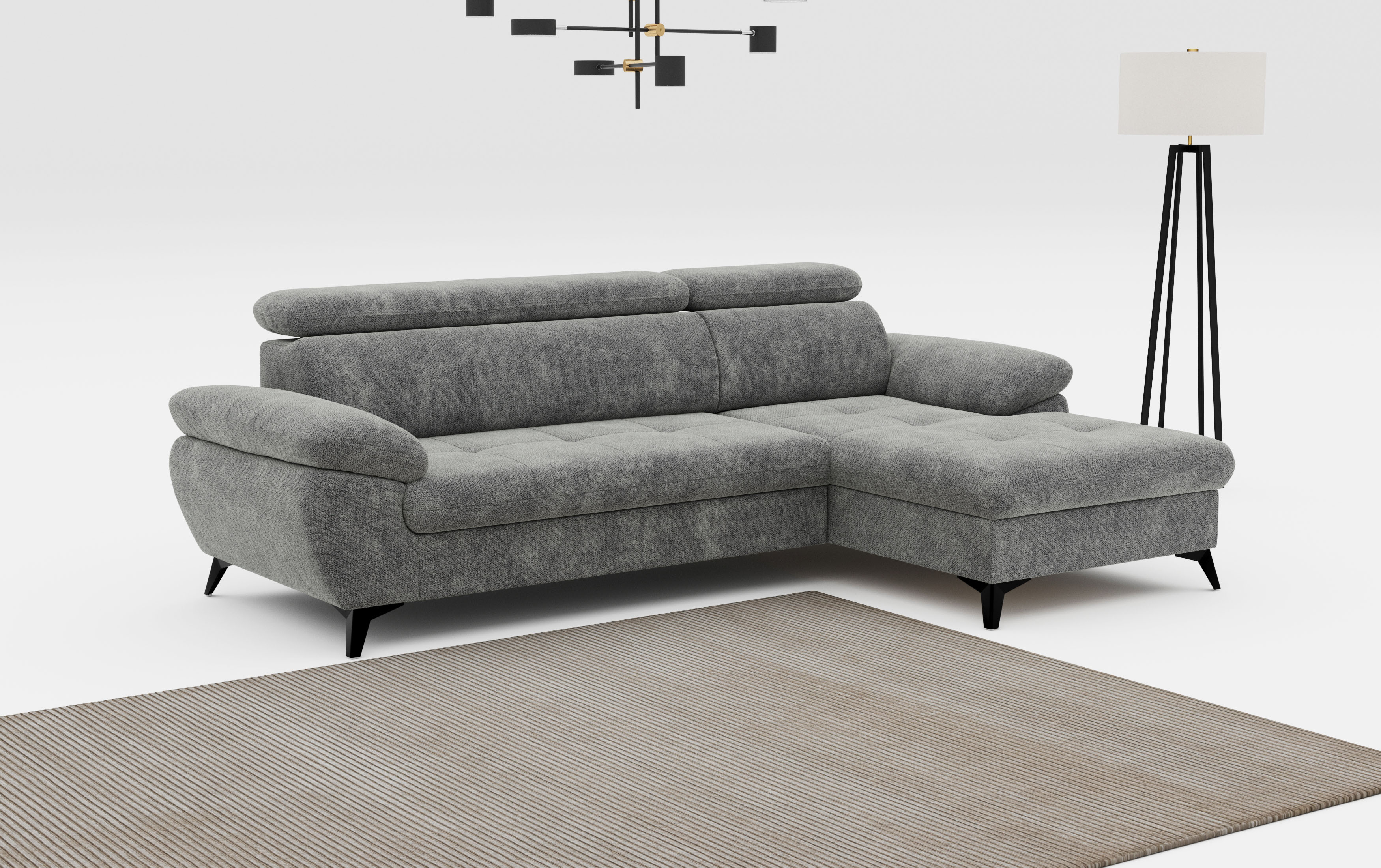 COTTA Ecksofa "Hudson" optional mit Schlaffunktion und XL Bettkasten, Liegefläche 190x119cm