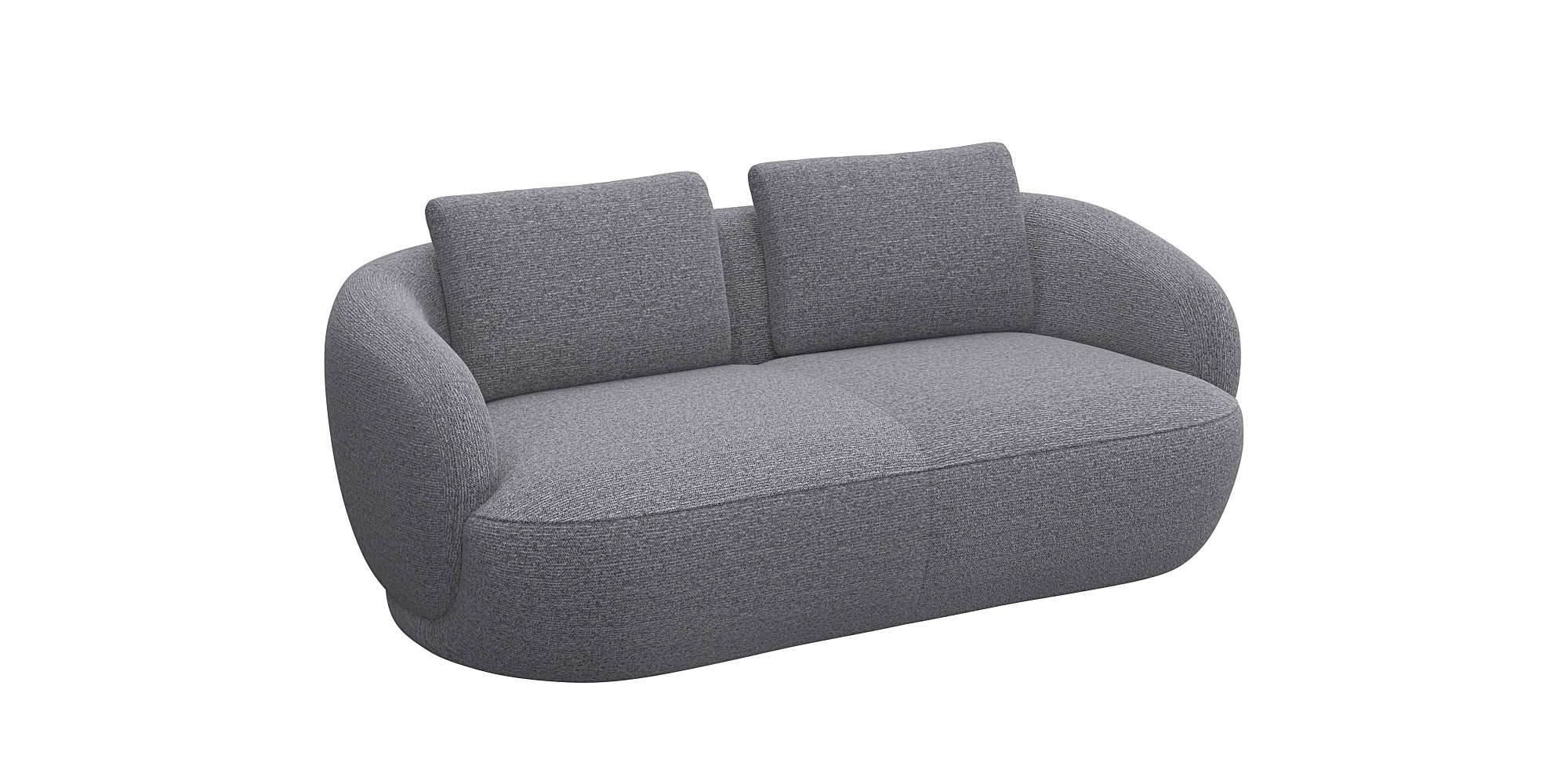 FLEXLUX 2,5-Sitzer »Torino, rund, Couch, Loveseat,«, Modernes, organisches Sofa-Design, Kaltschaum, Wellenunterfederung