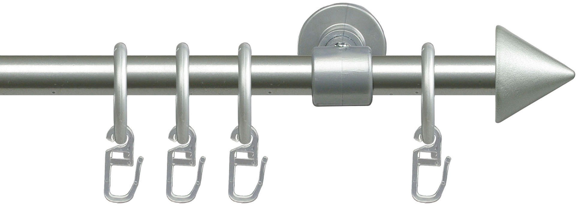Liedeco Gardinenstange »Stilgarnitur, Komplettstilgarnitur New York 16 mm«, 1 läufig-läufig, Fixmaß, Gardinenstange Komplett