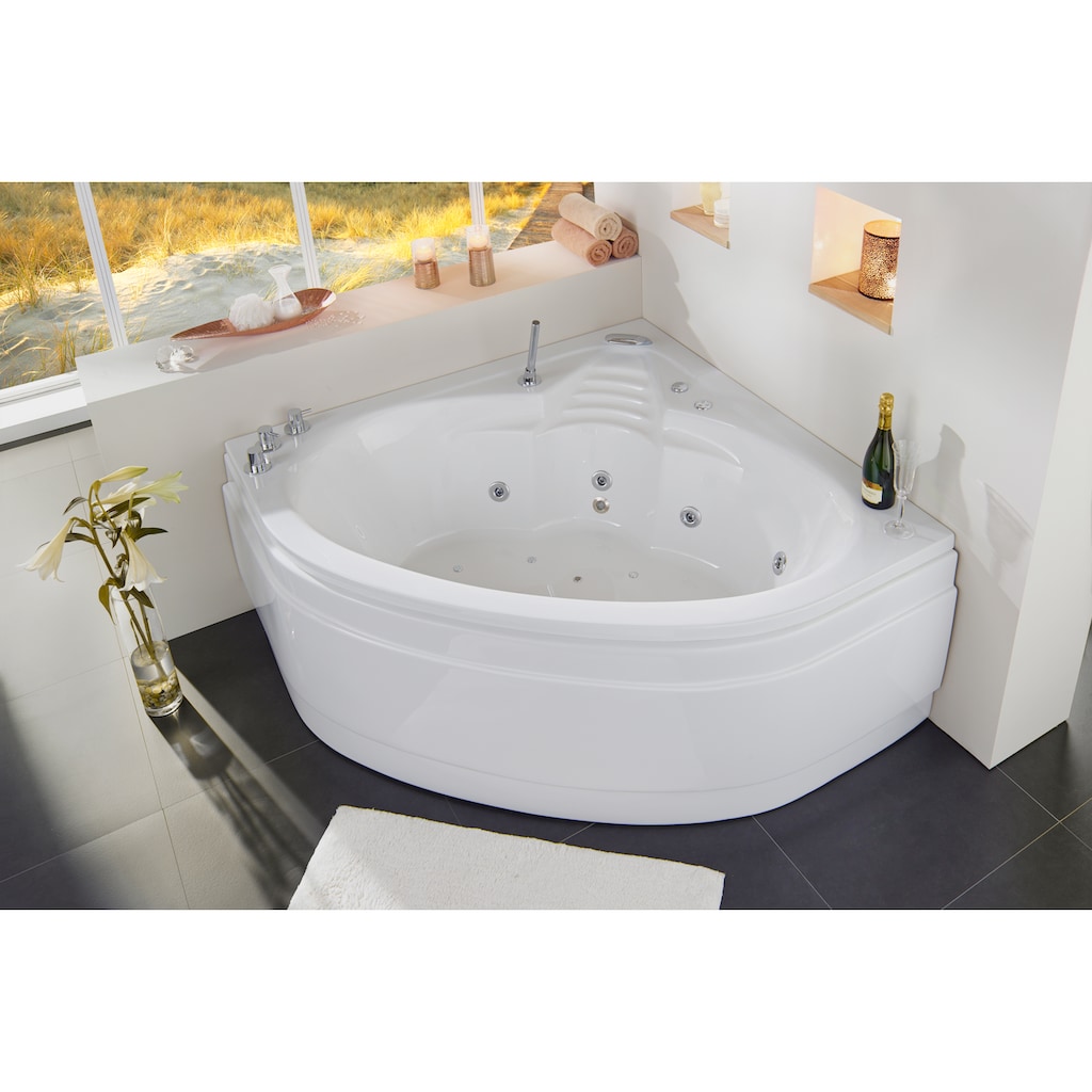 OTTOFOND Whirlpool-Badewanne »St. Lucia«, (Komplett-Set, 1 tlg.)