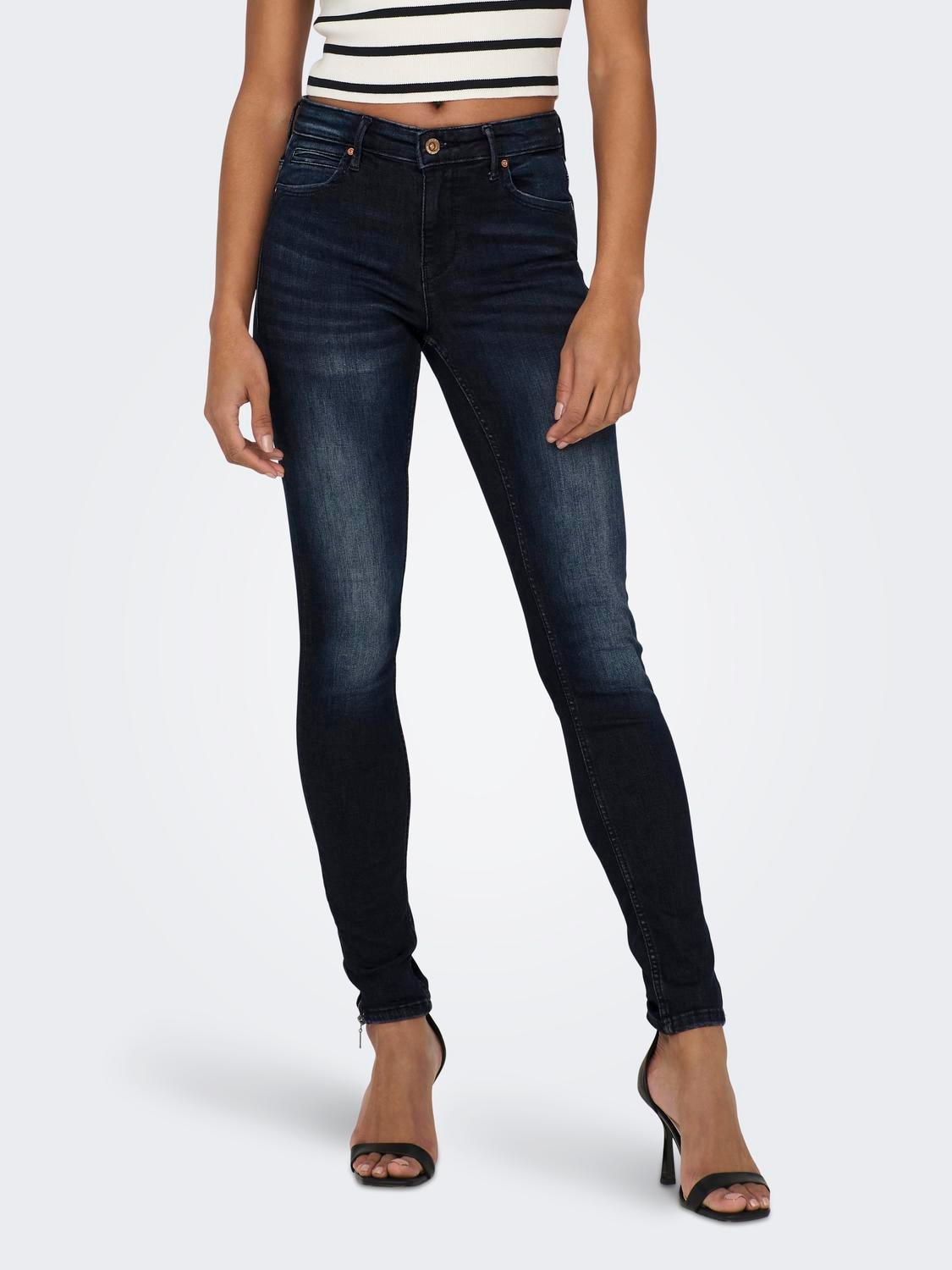 Skinny-fit-Jeans »ONLKENDELL LIFE REG SK ANKLE«, mit Zipper am Saum