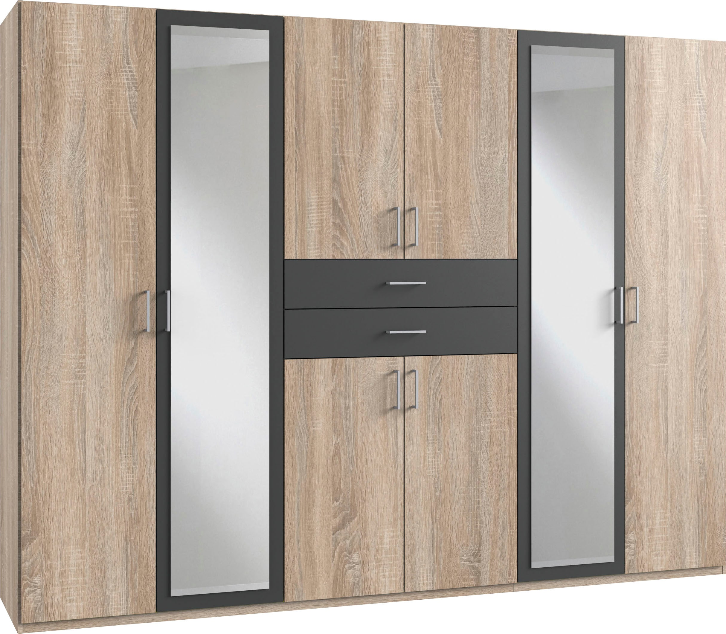 Wimex Kleiderschrank "Diver Drehtürenschrank mit Spiegel, in der Breite 270cm" Bestseller Schlafzimmerschrank wahlweise 3 Innenausstattungen